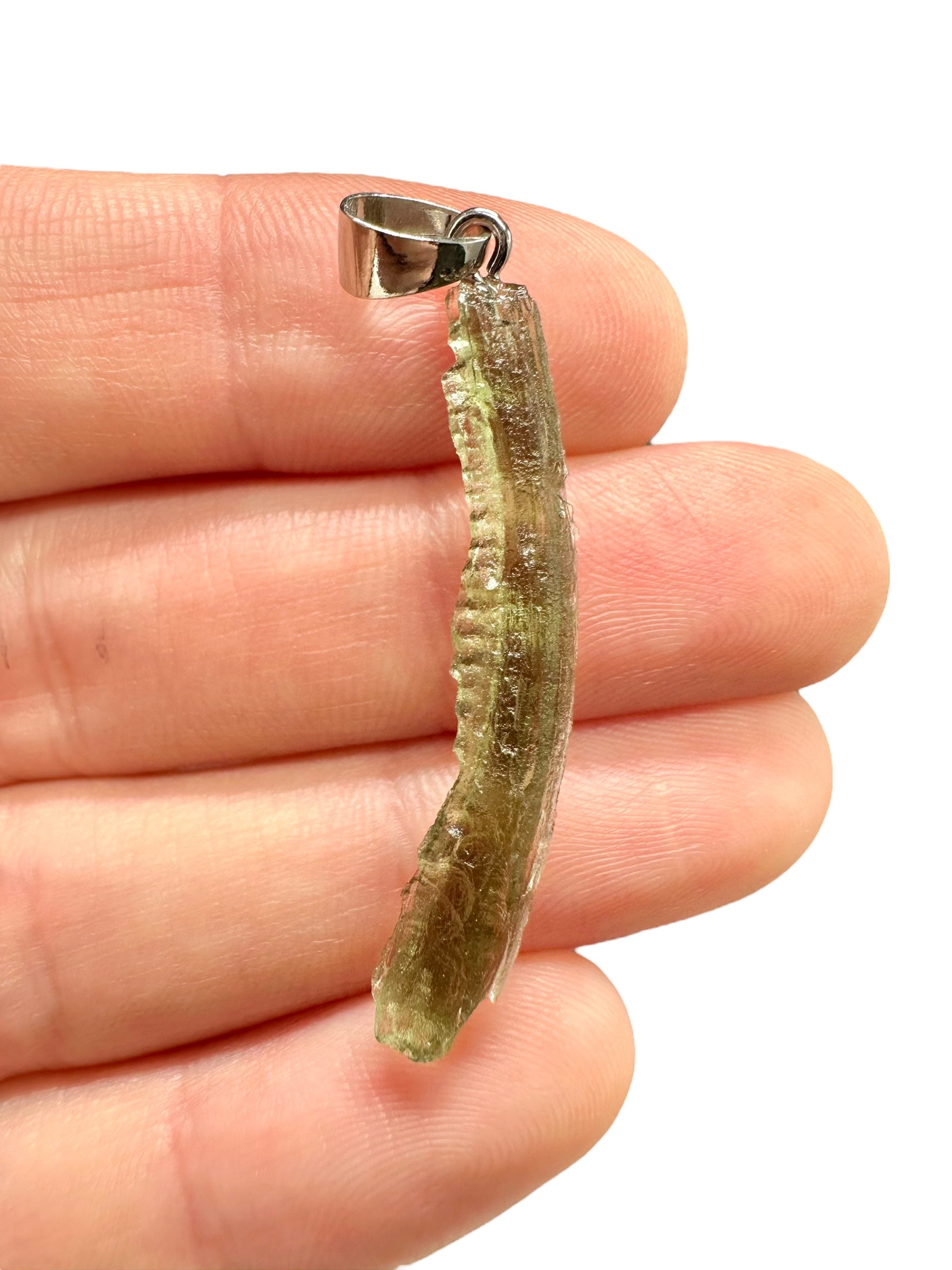Silver moldavite pendant 1,2g - SP/V342