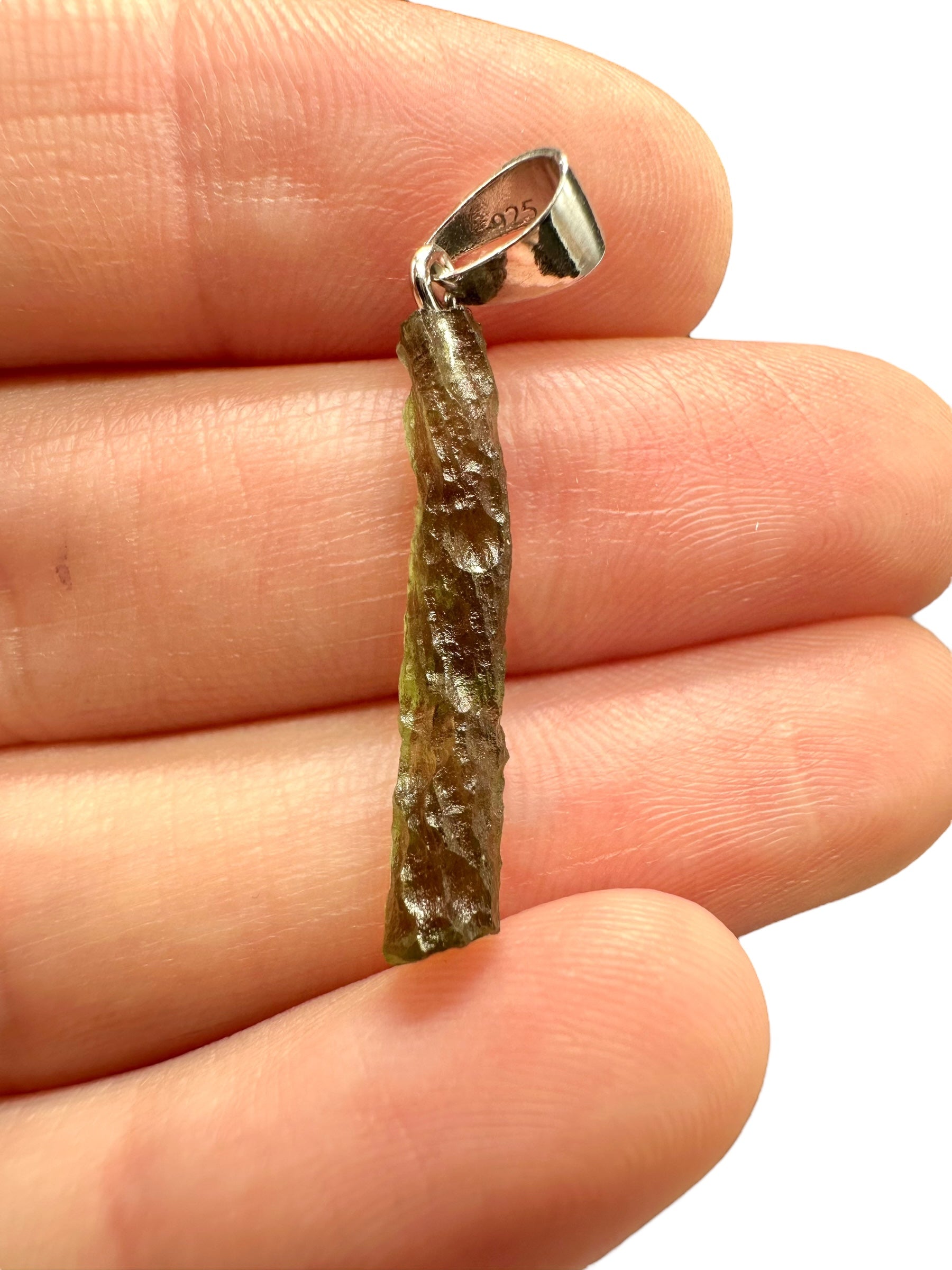 Silver moldavite pendant 0,8g - SP/V343