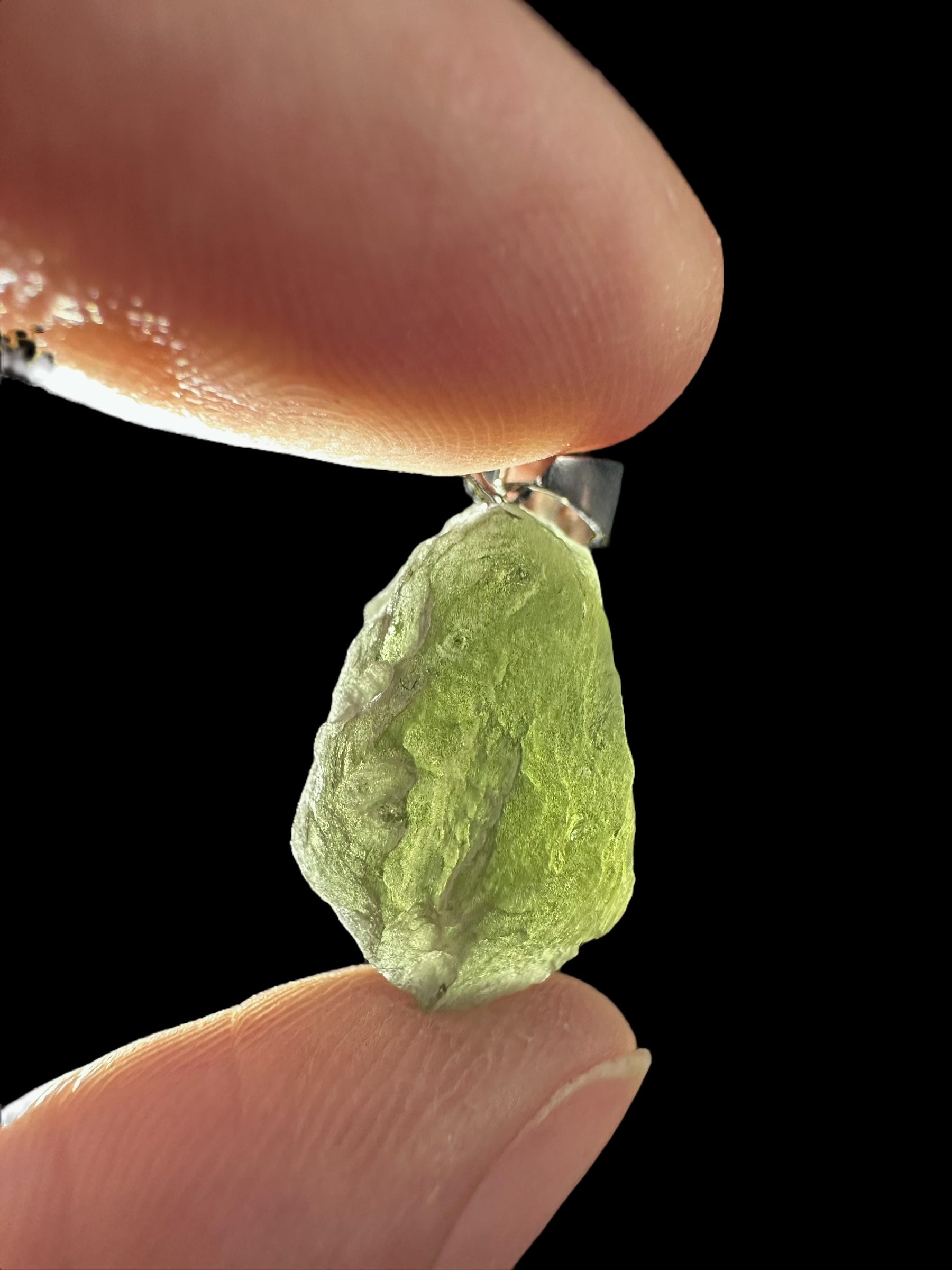 Silver moldavite pendant 2,7g - SP/V344