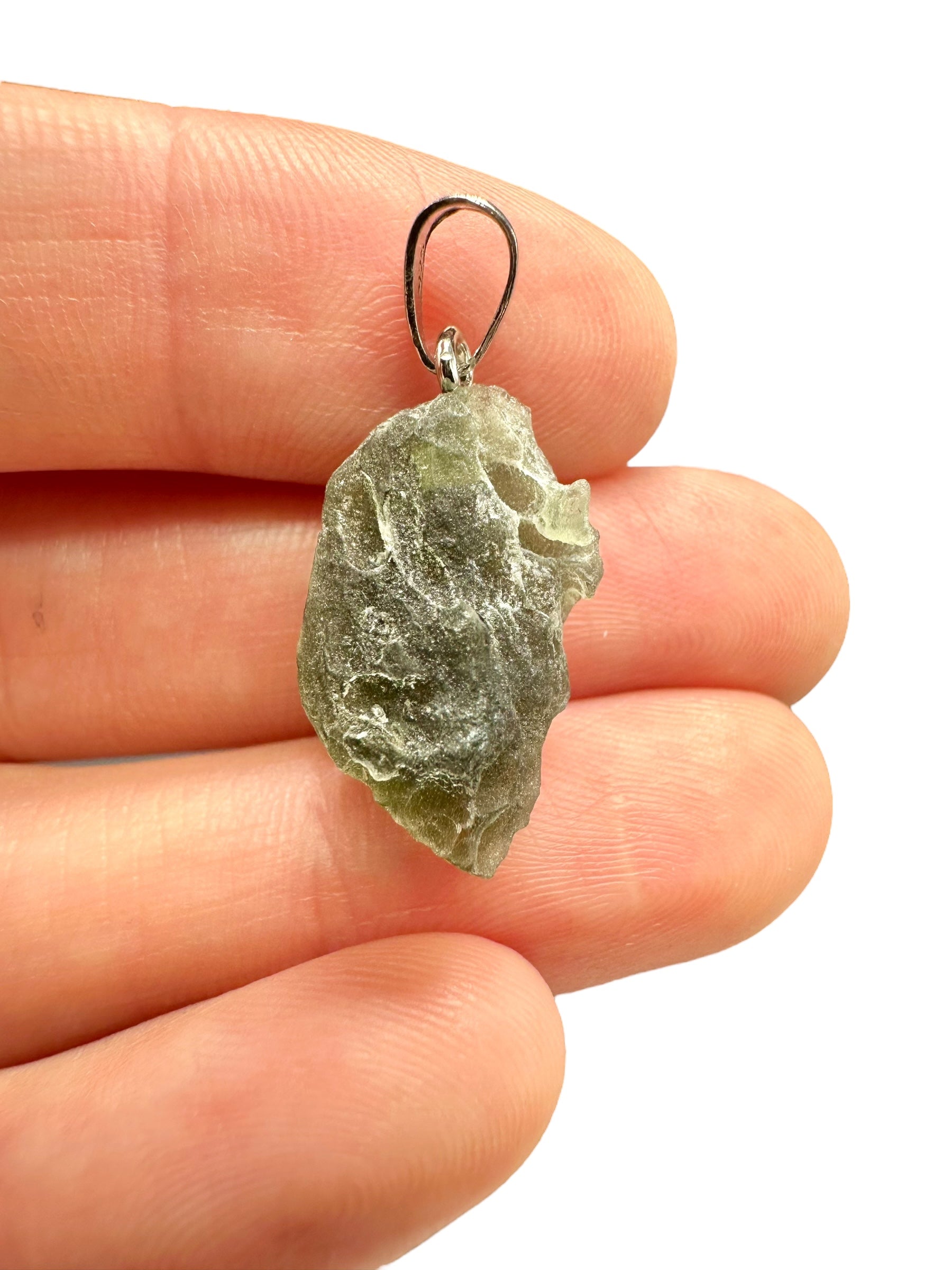 Silver moldavite pendant 2,7g