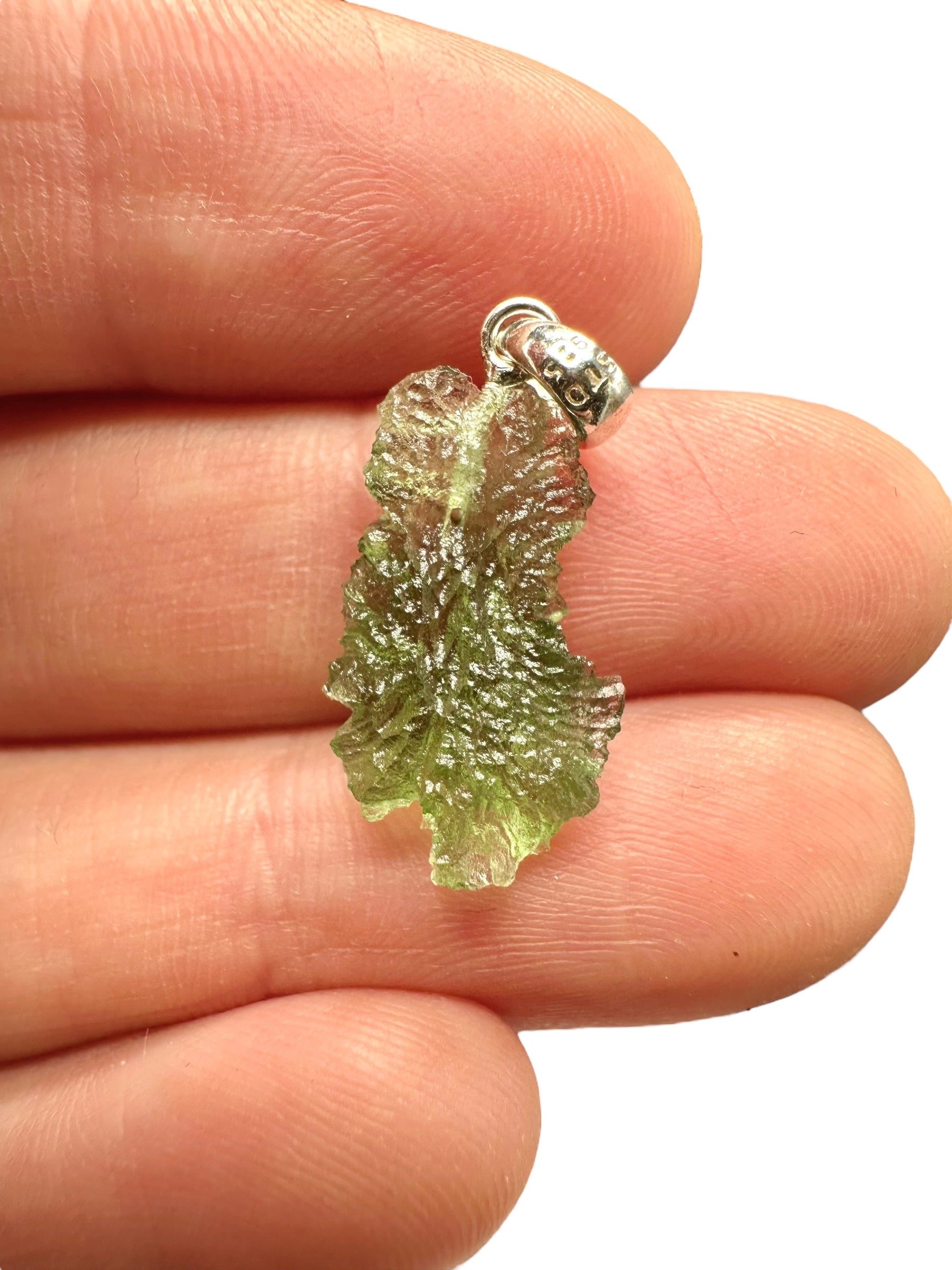 Silver moldavite pendant 0,9g - SP/V346
