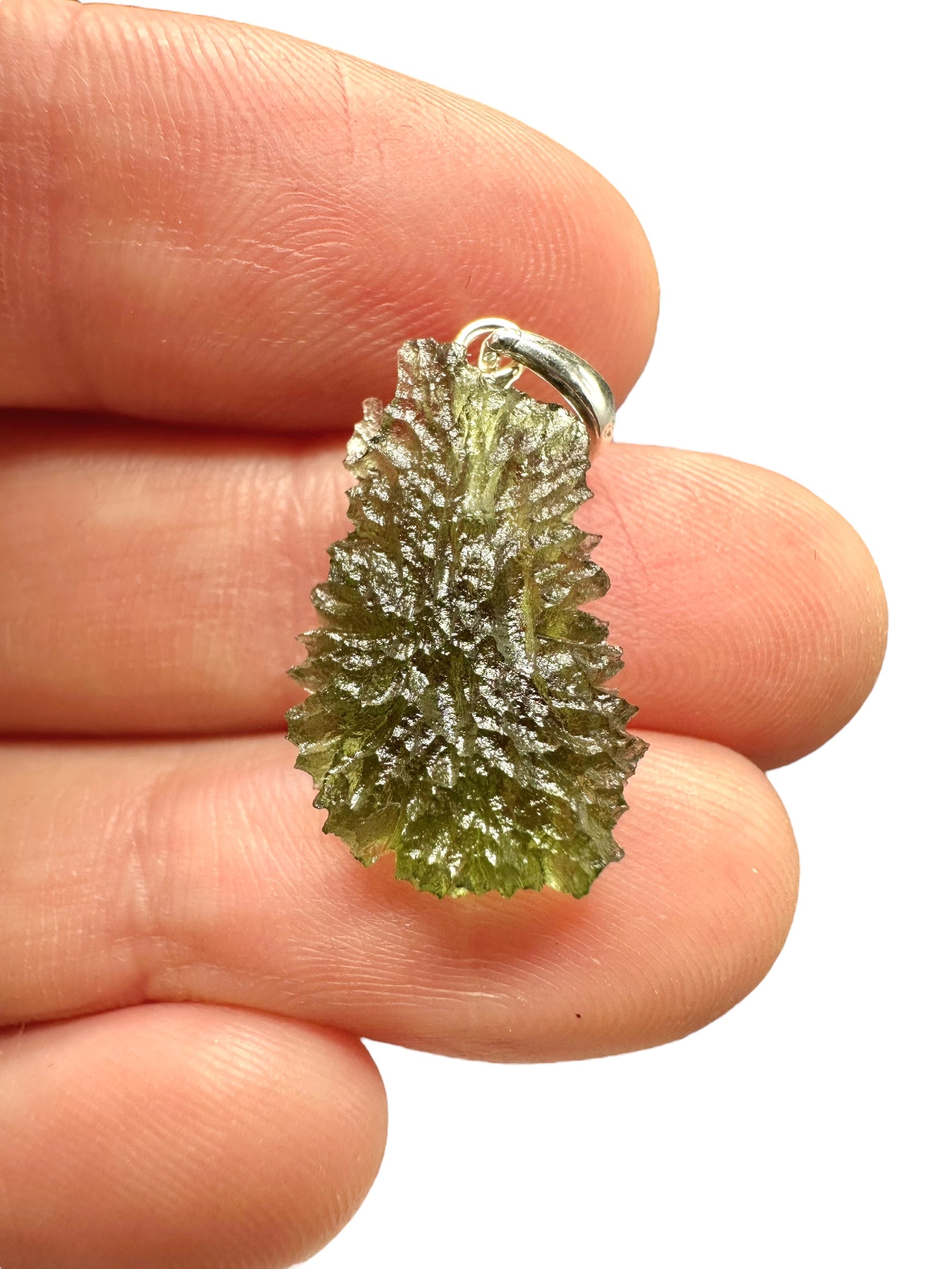 Silver moldavite pendant 1,5g - SP/V347