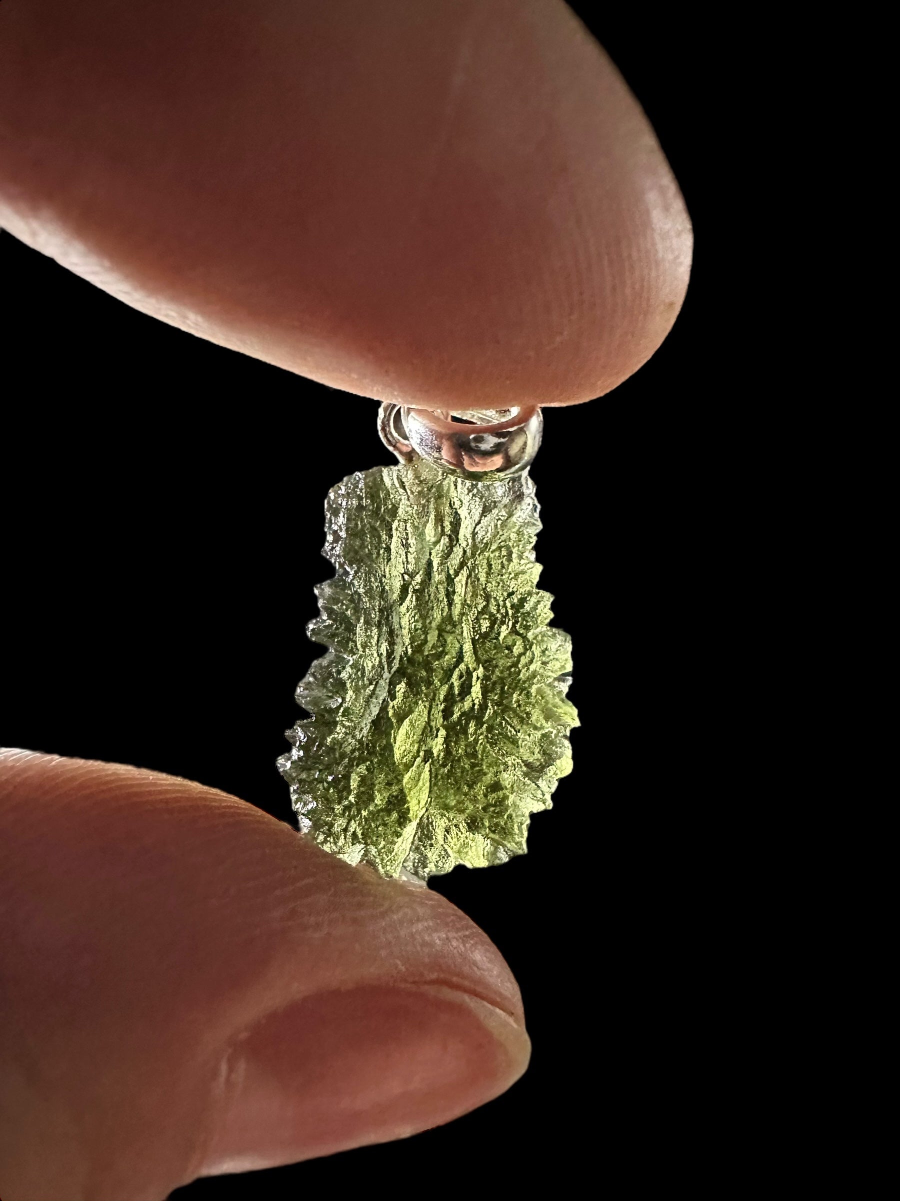 Silver moldavite pendant 1,5g - SP/V347