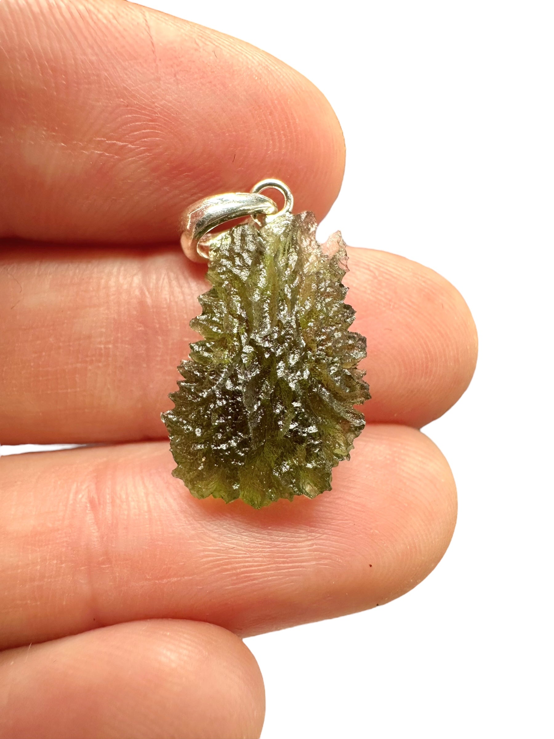 Silver moldavite pendant 1,5g