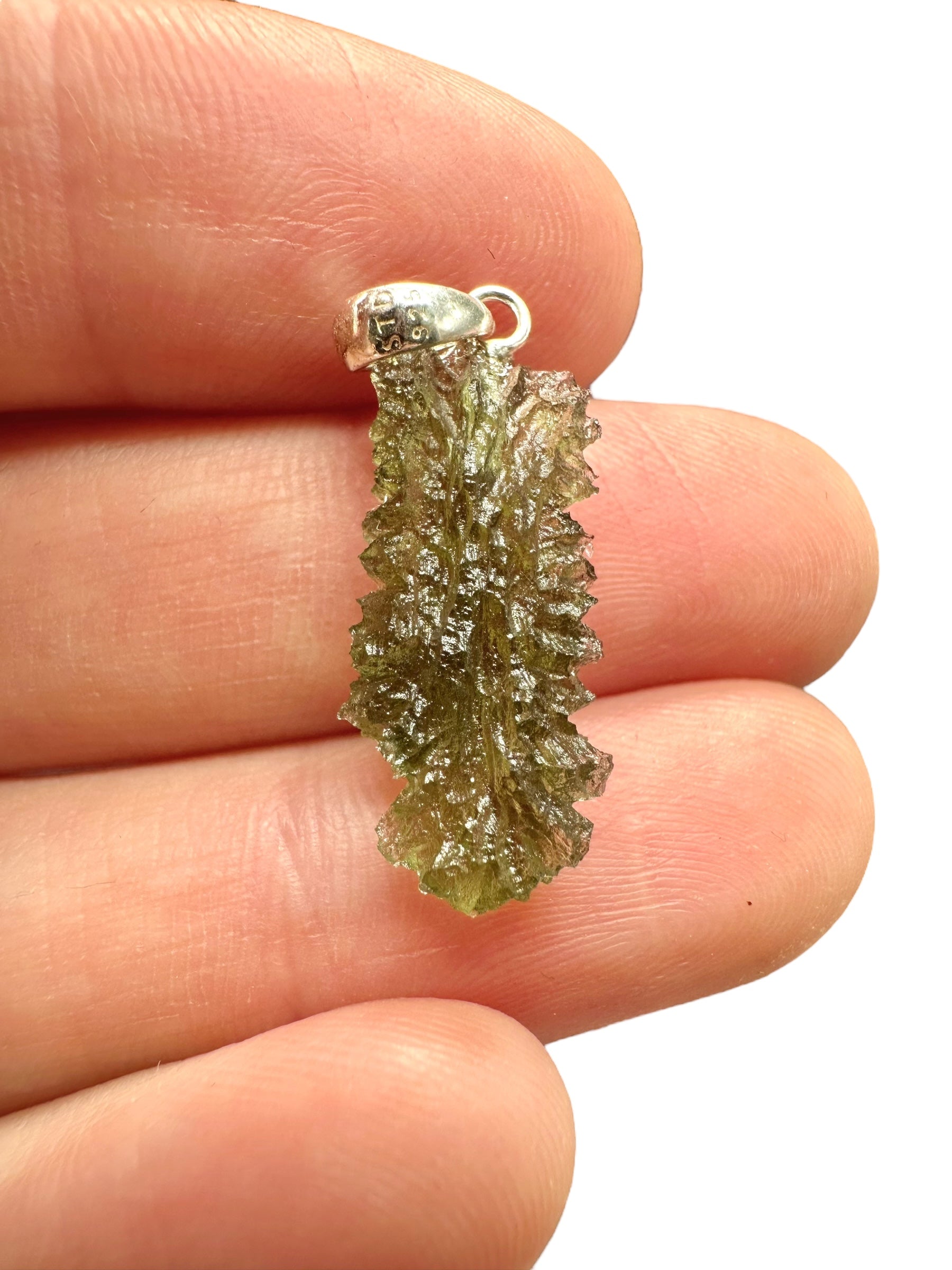 Silver moldavite pendant 1,2g - SP/V348