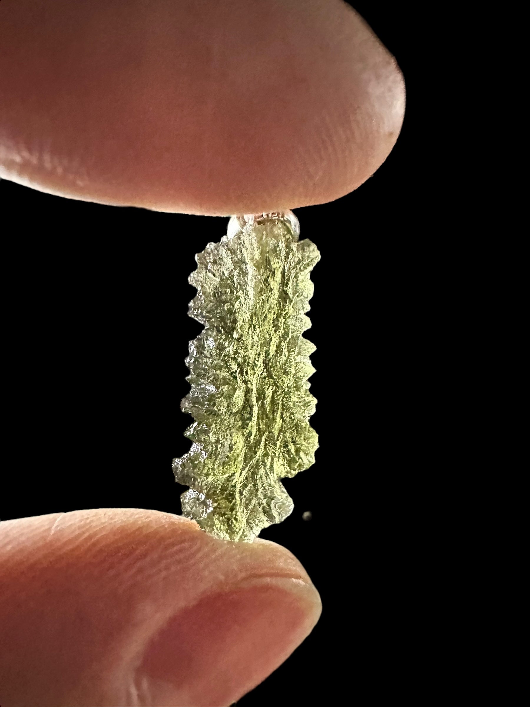 Silver moldavite pendant 1,2g - SP/V348