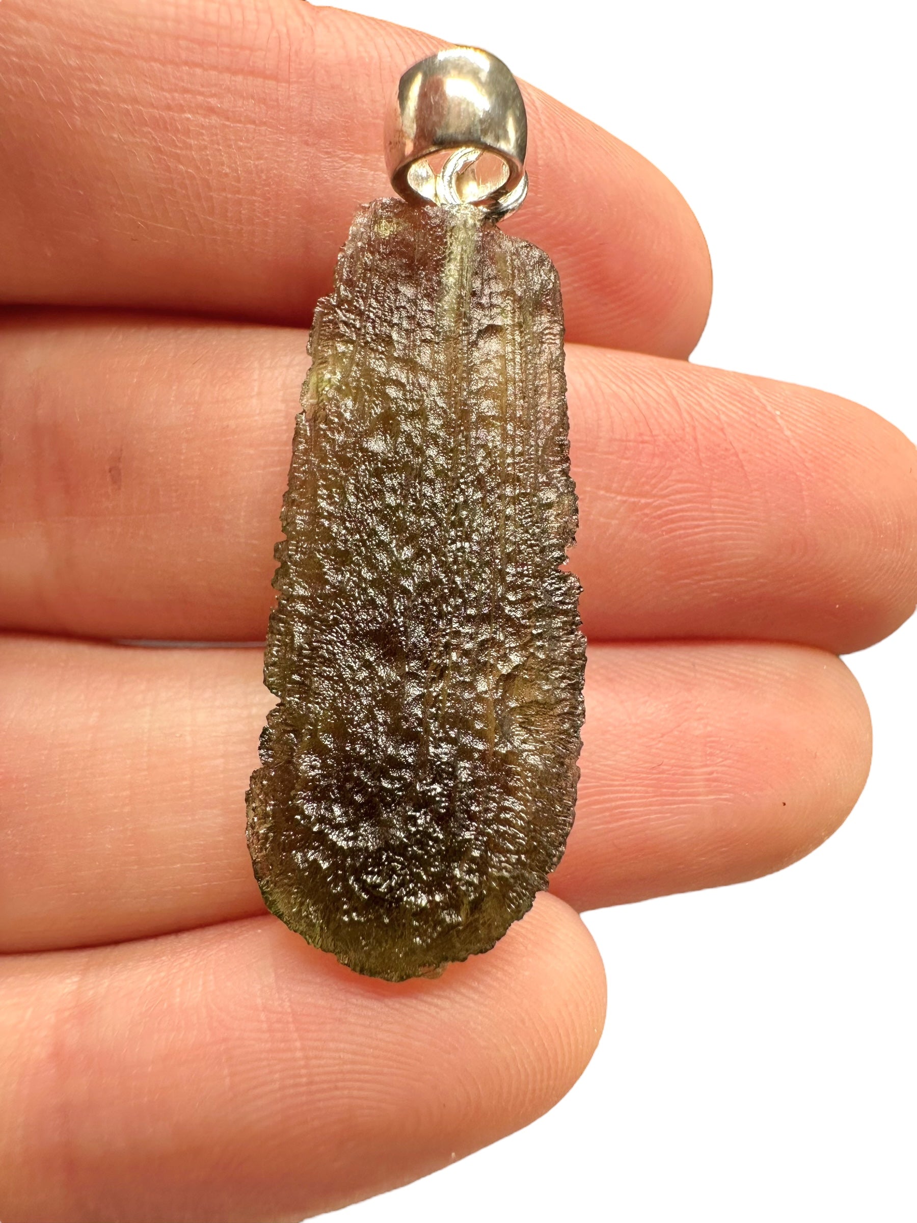 Silver moldavite pendant 3,2g - SP/V349