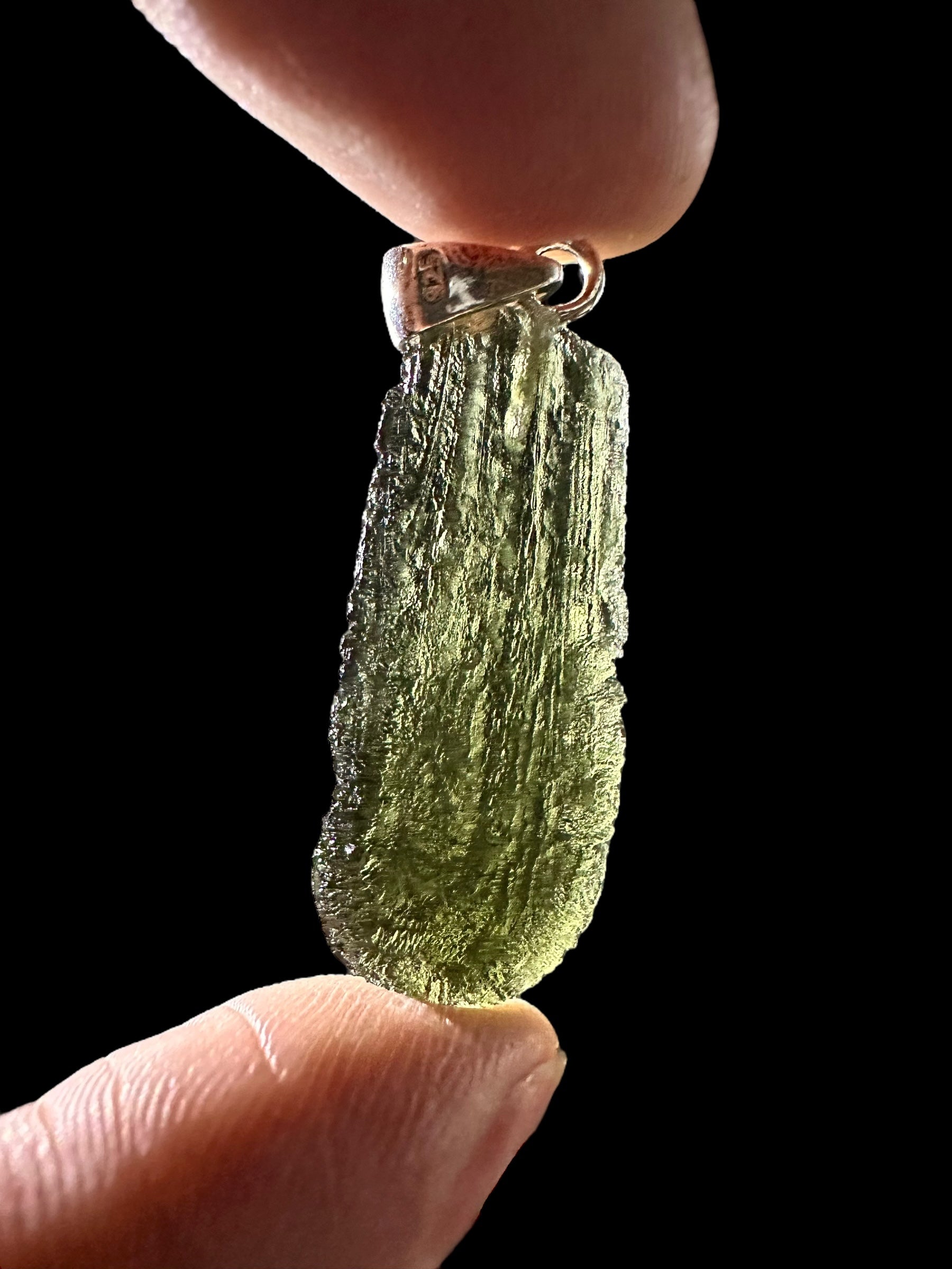 Silver moldavite pendant 3,2g - SP/V349