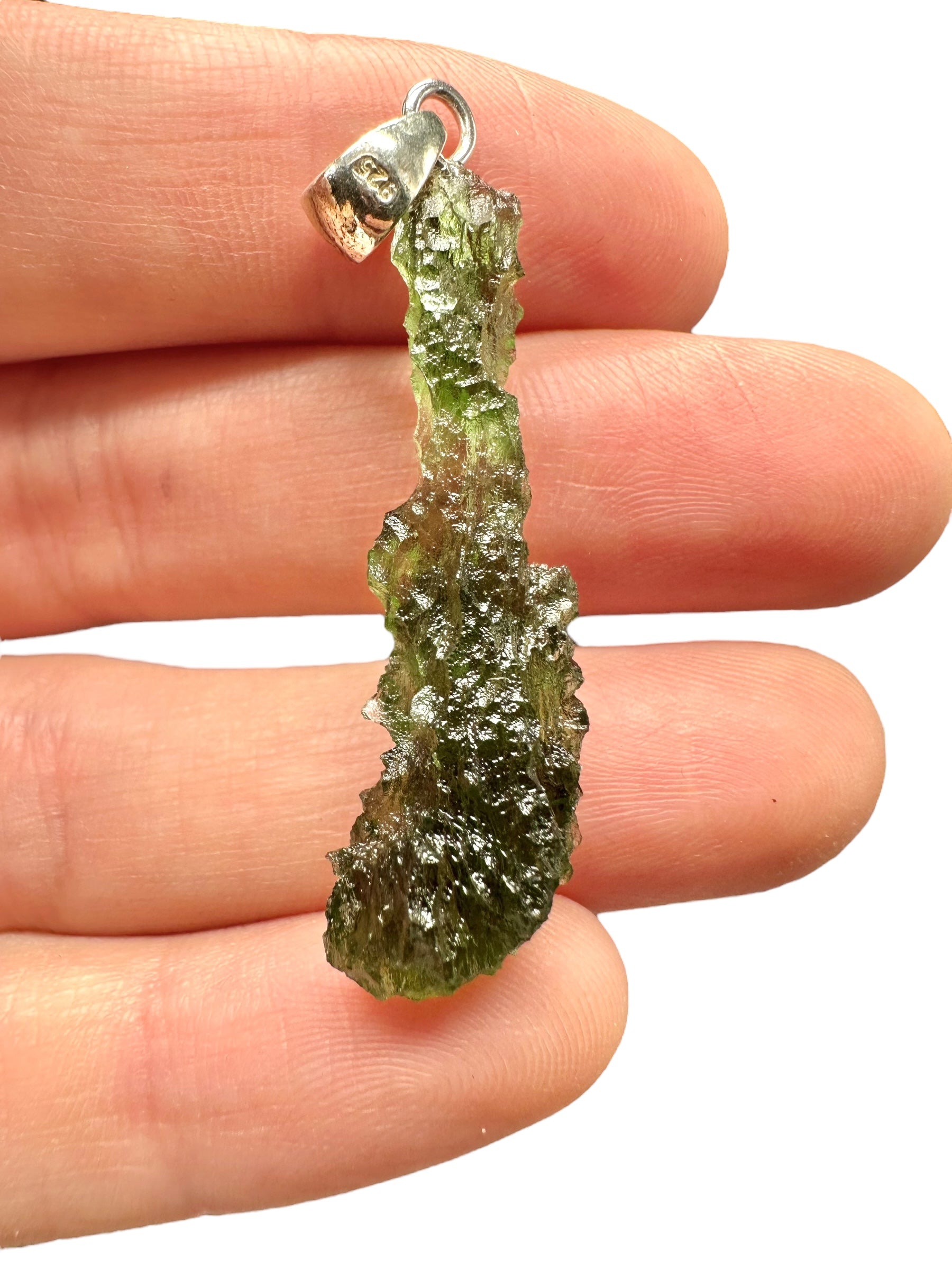 Silver moldavite pendant 3,3g - SP/V350