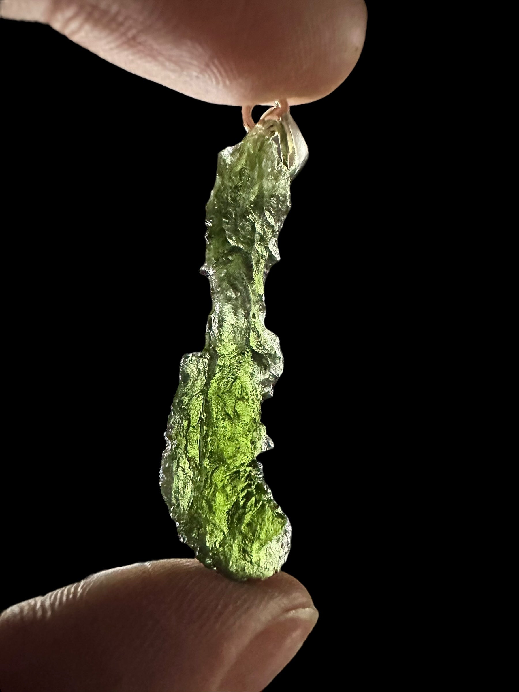 Silver moldavite pendant 3,3g - SP/V350