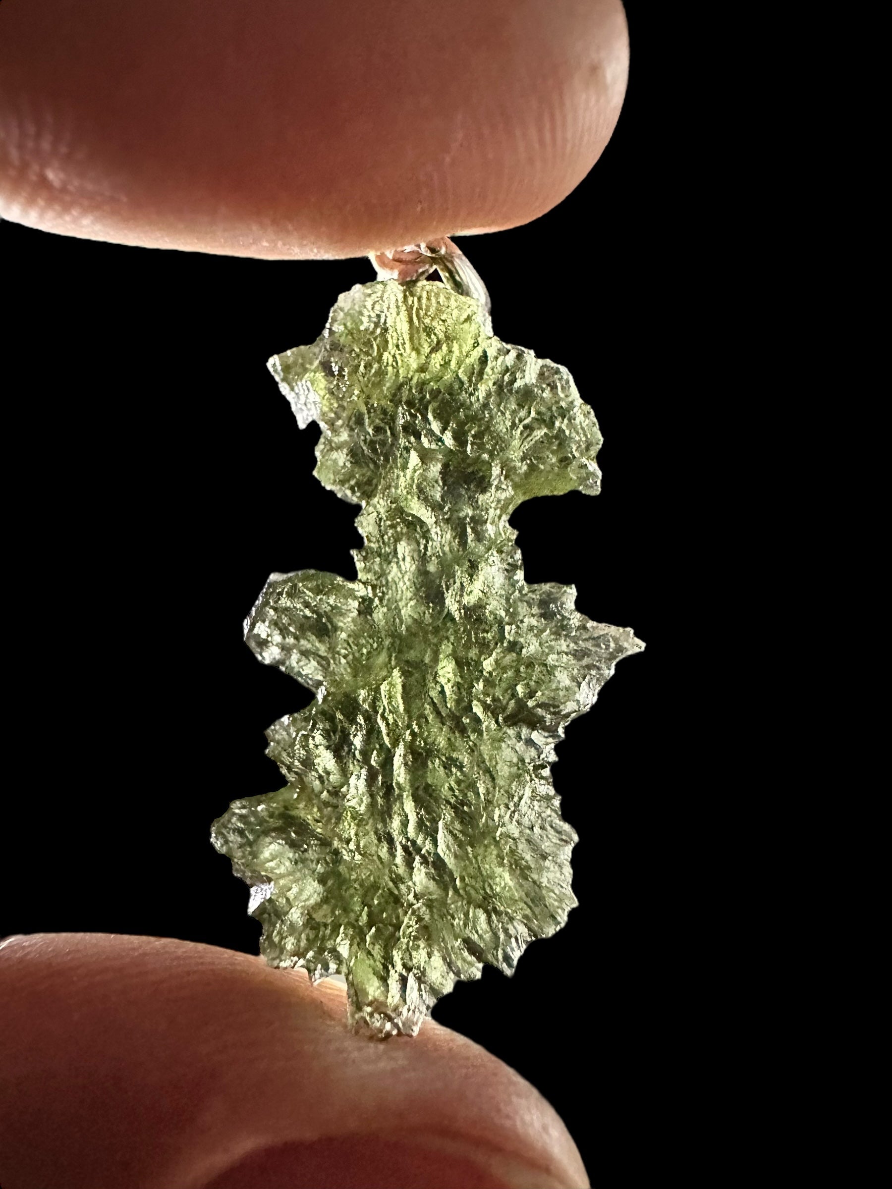 Silver moldavite pendant 1,5g - SP/V351