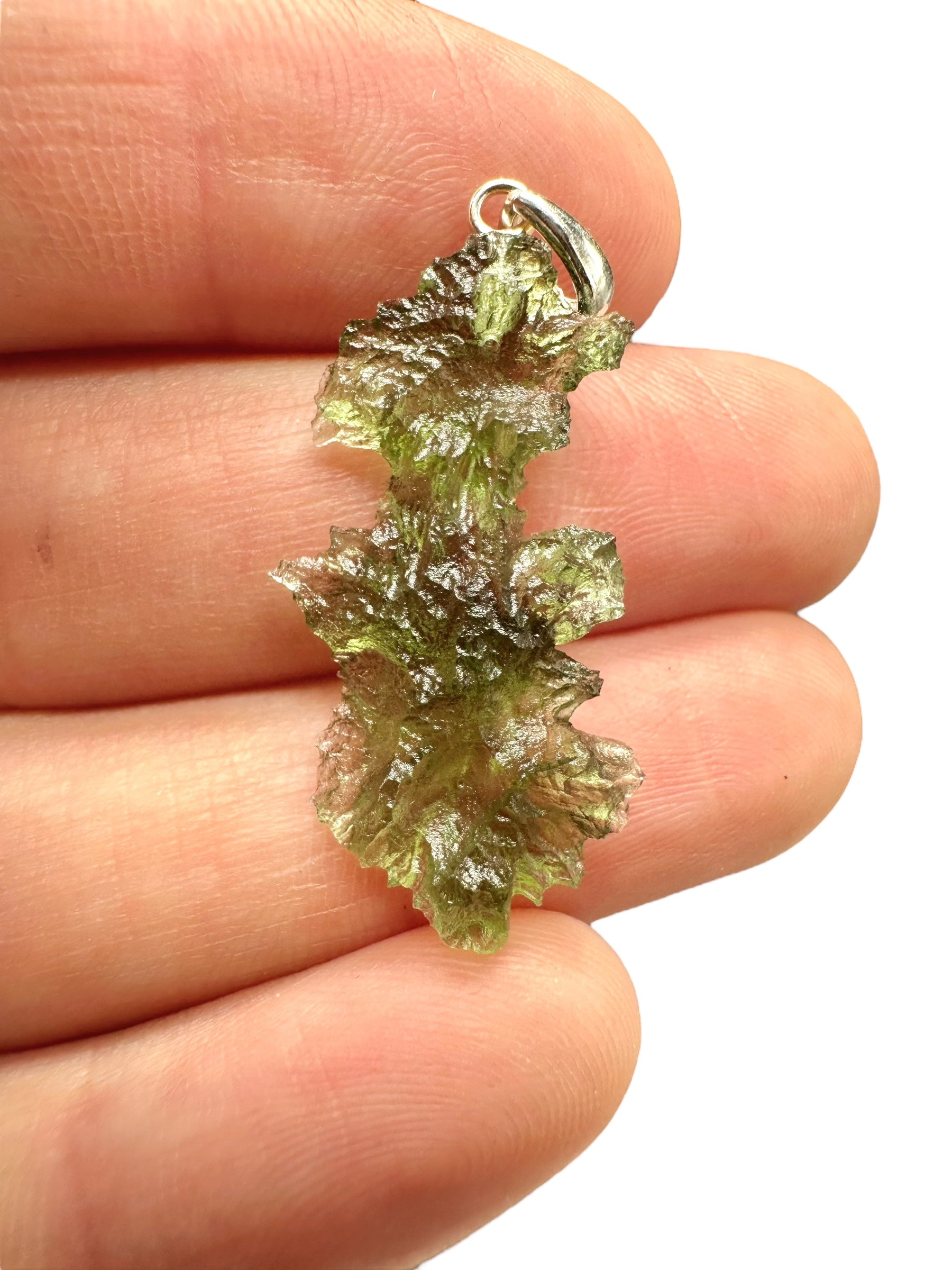 Silver moldavite pendant 1,5g