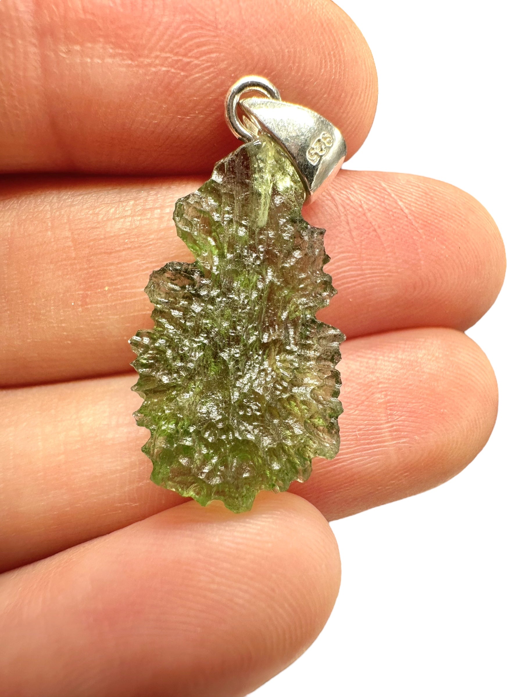 Silver moldavite pendant 2g - SP/V353