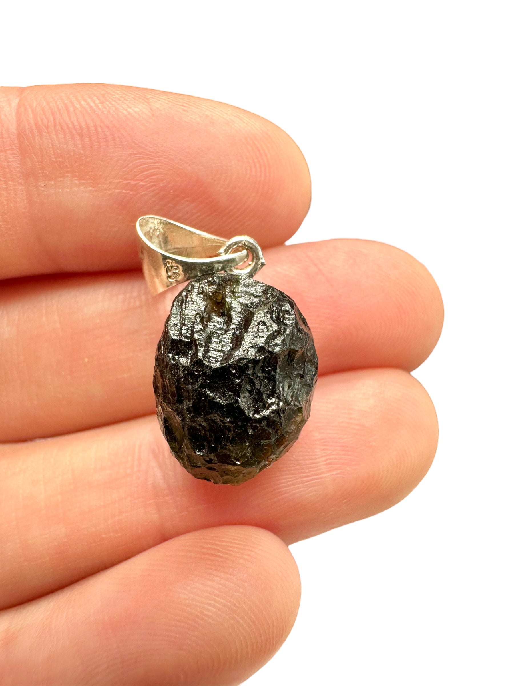 Silver moldavite pendant 2,4g - SP/V354
