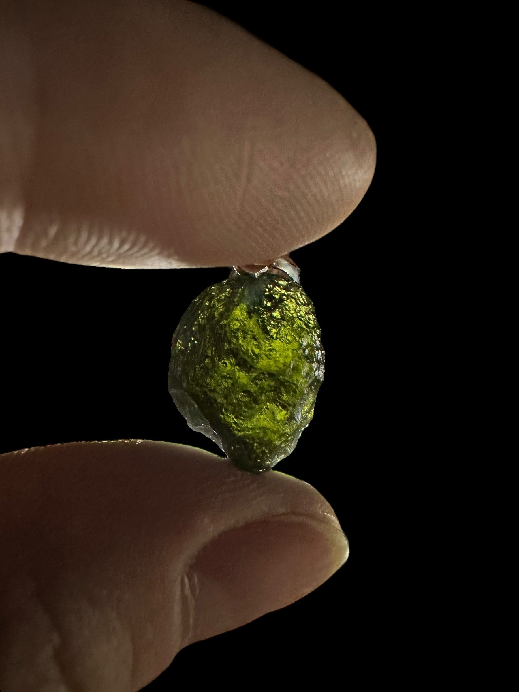 Silver moldavite pendant 2,4g - SP/V354