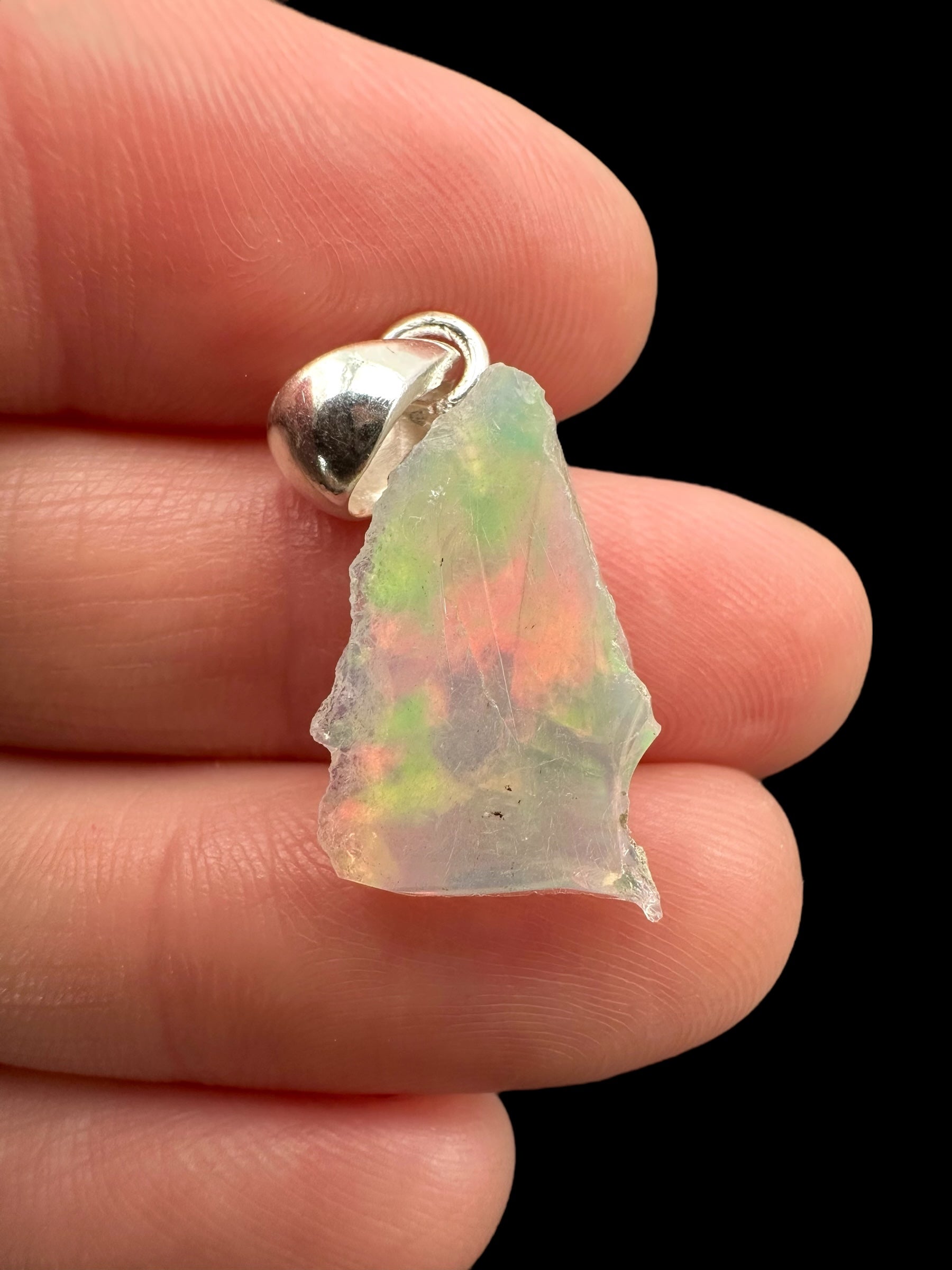 Silver precious opal pendant - SP/OP033