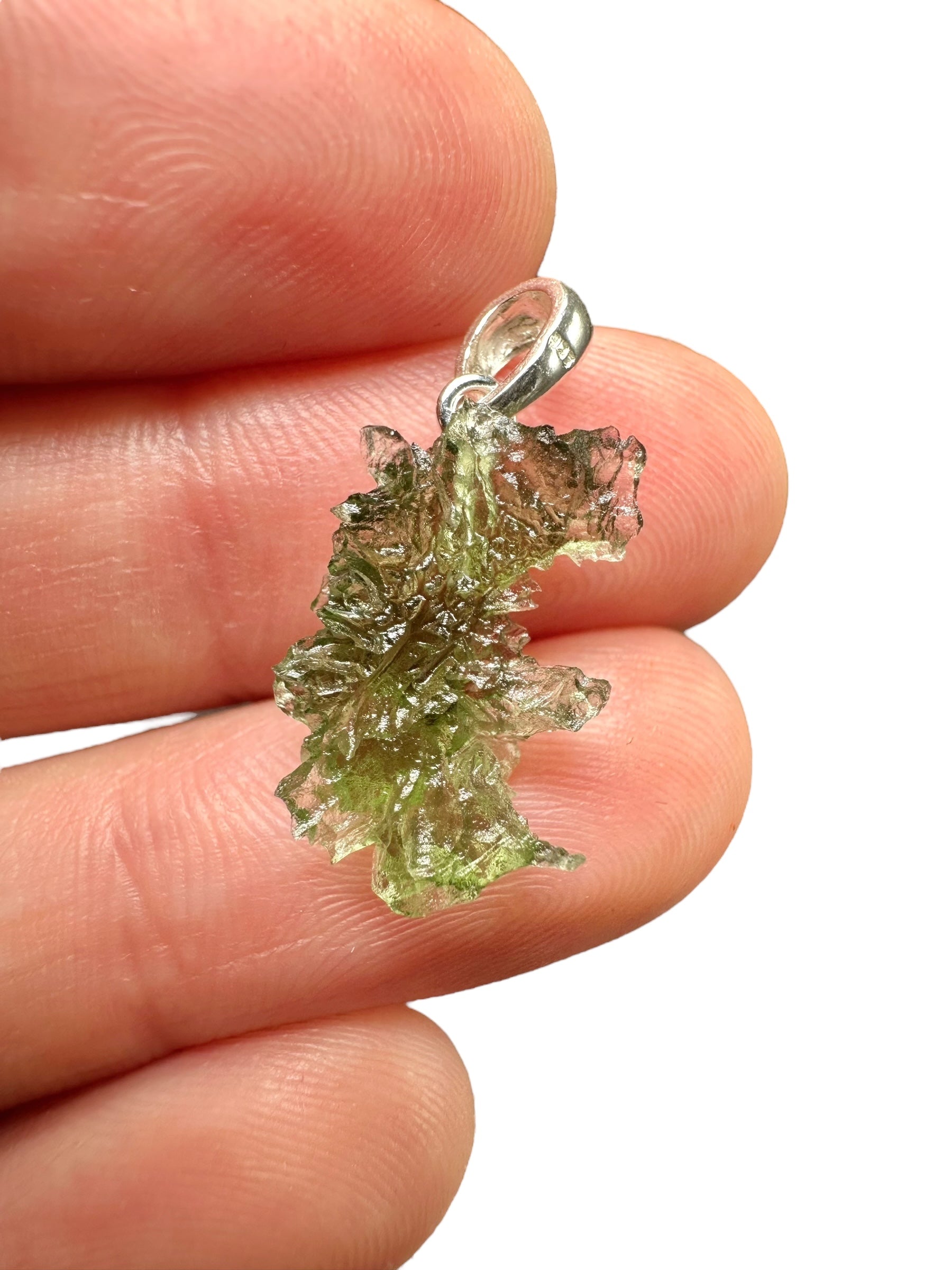 Silver moldavite pendant 0,9g - SP/V365