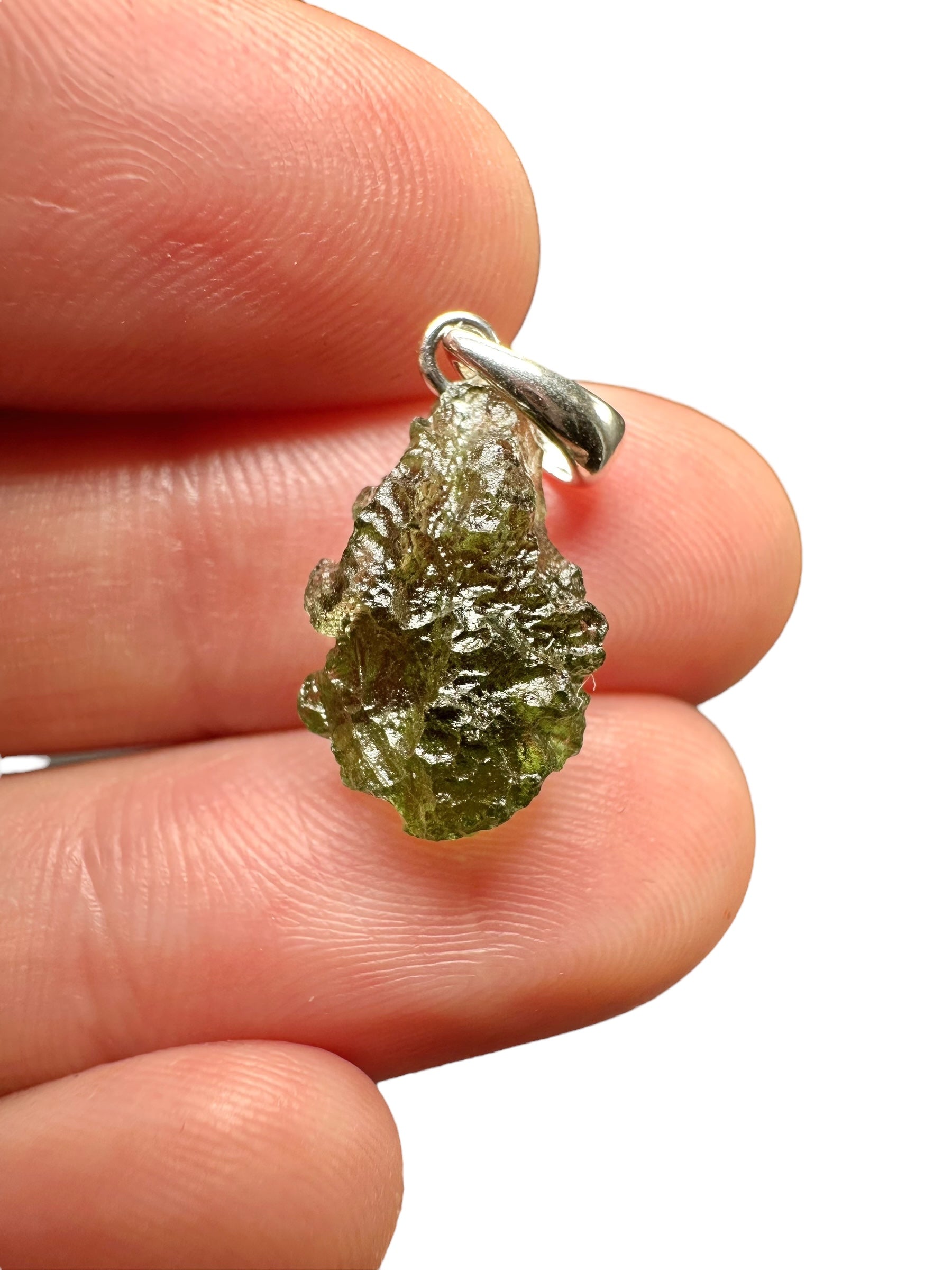 Silver moldavite pendant 1,2g - SP/V367