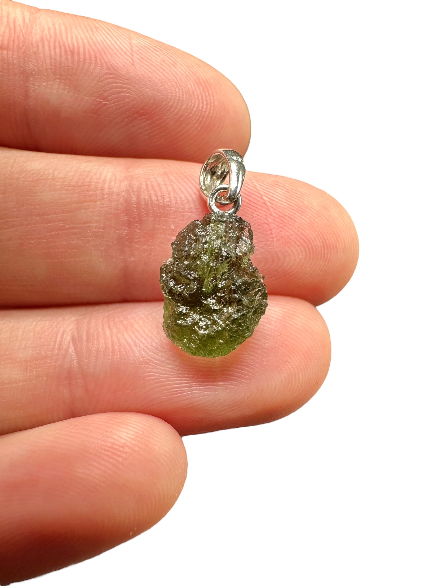Silver moldavite pendant 1,2g - SP/V371