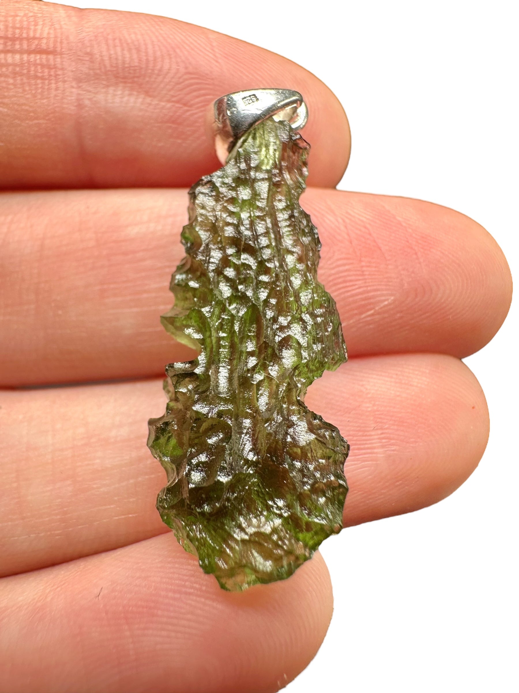 Silver moldavite pendant 2,8g - SP/V374