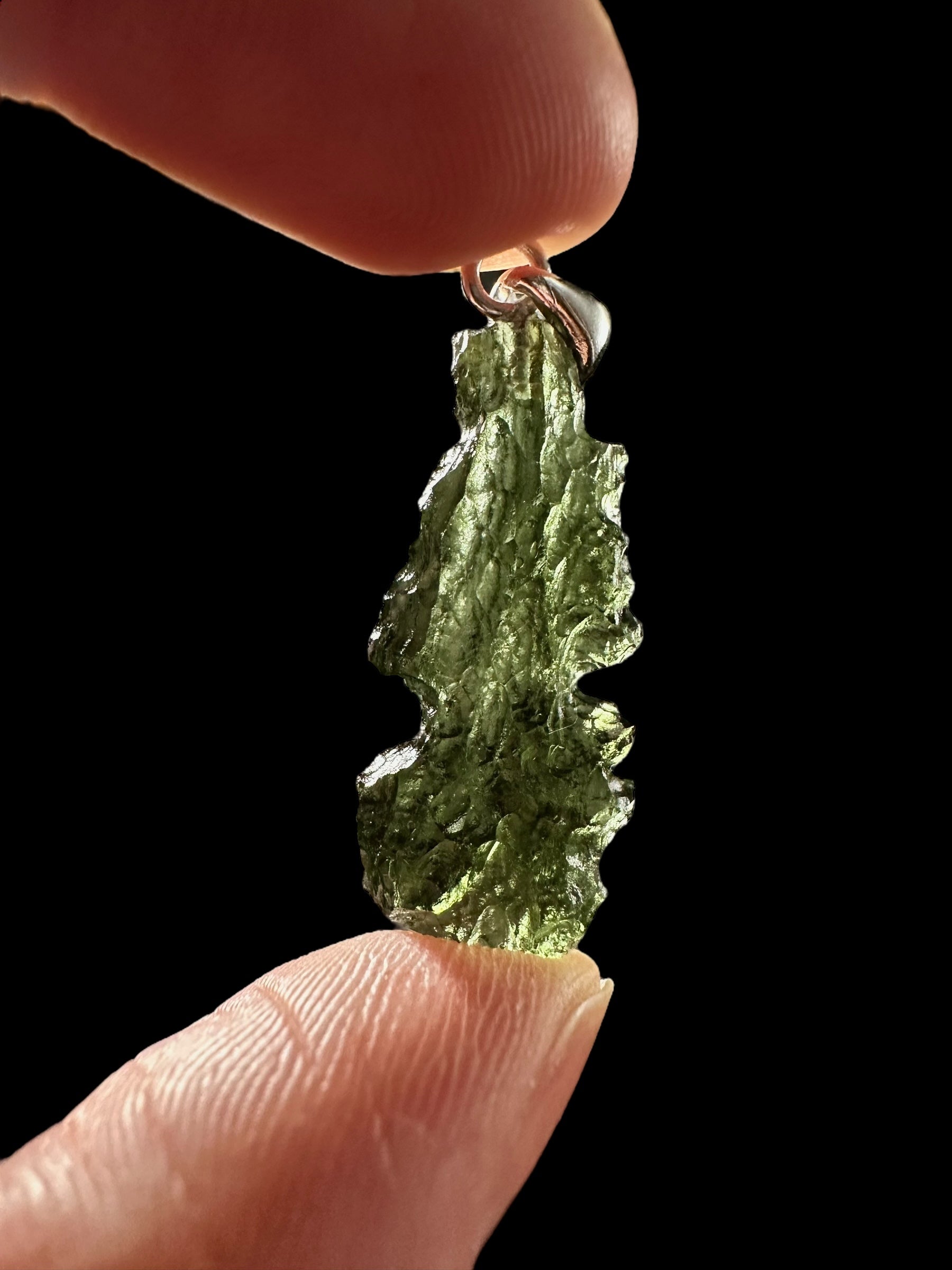 Silver moldavite pendant 2,8g - SP/V374