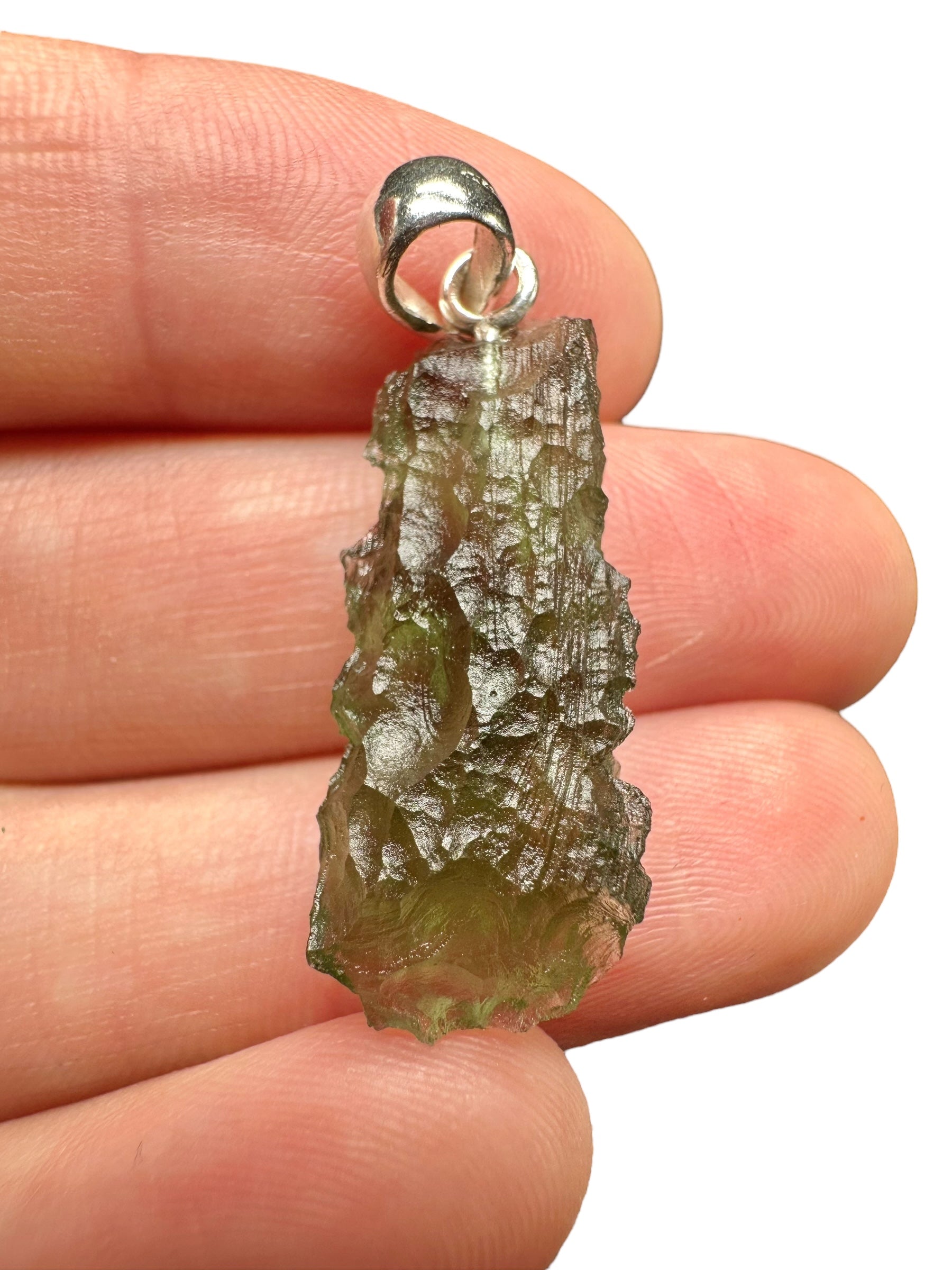 Silver moldavite pendant 2,8g - SP/V375