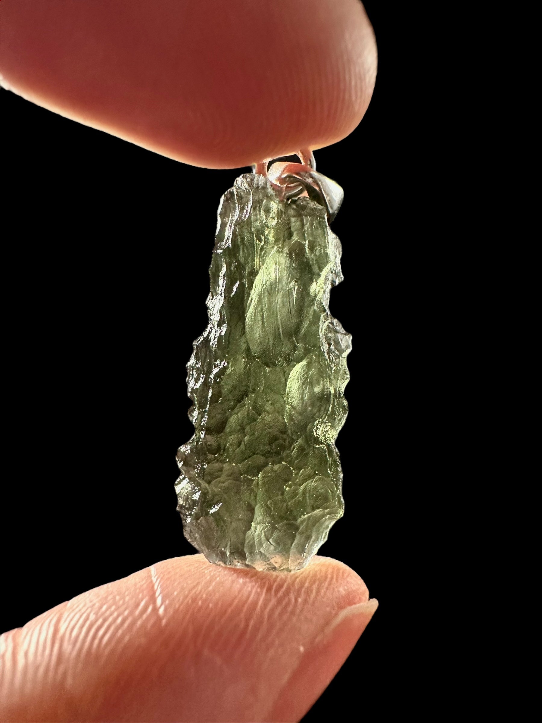 Silver moldavite pendant 2,8g - SP/V375
