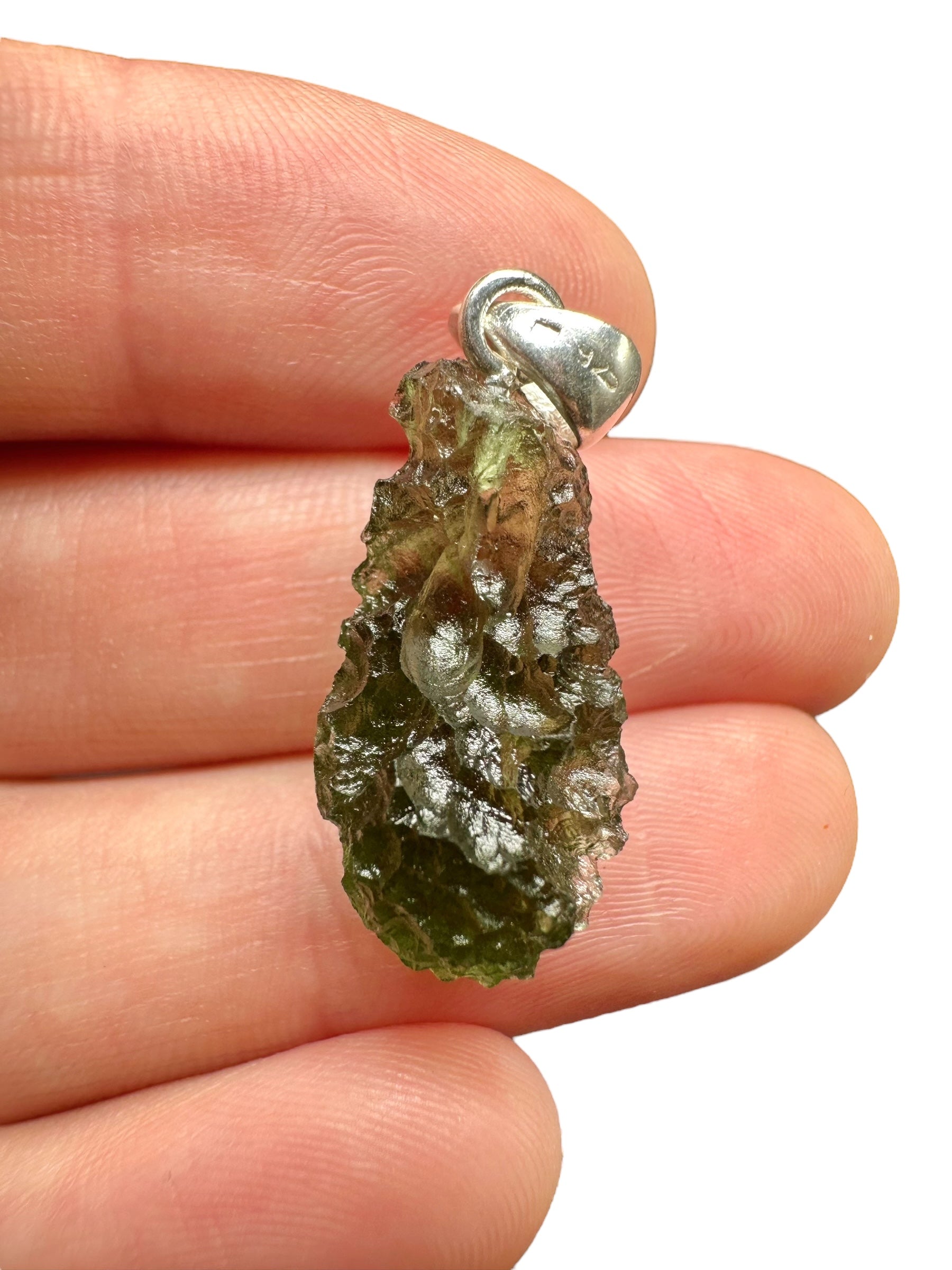 Silver moldavite pendant 2,8g - SP/V378