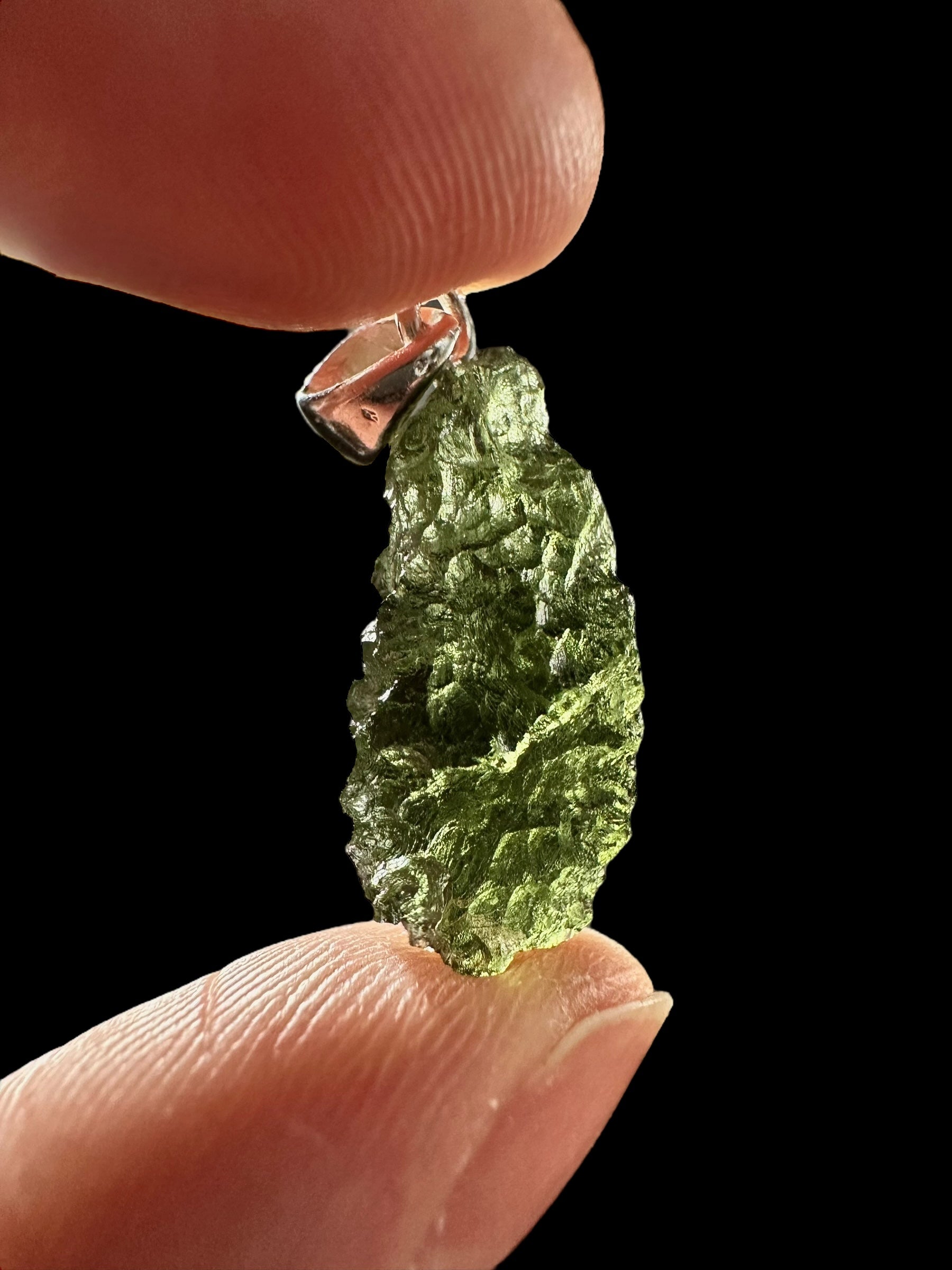 Silver moldavite pendant 2,8g - SP/V378