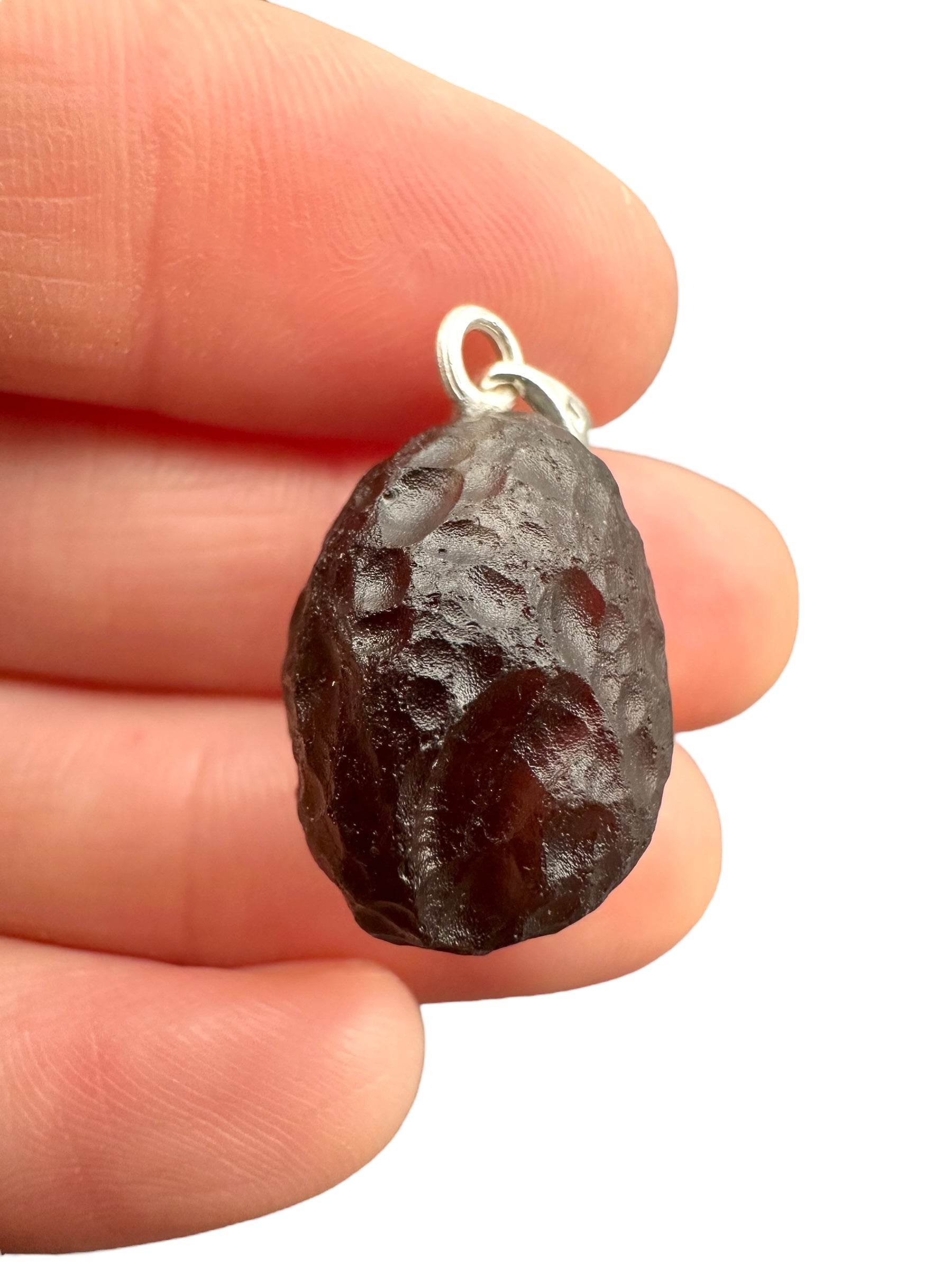 Silver colombianite pendant - SP/K029
