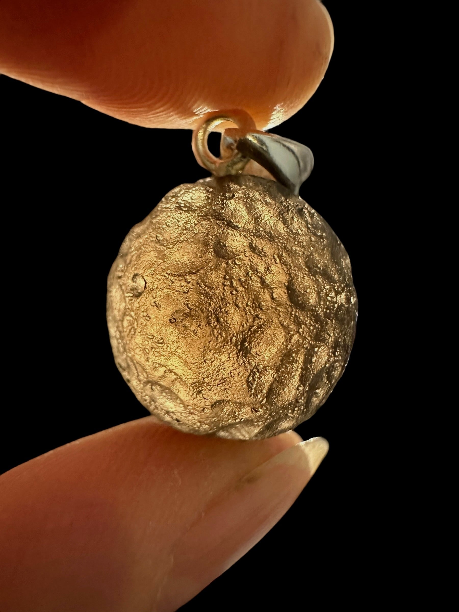 Silver colombianite pendant - SP/K032
