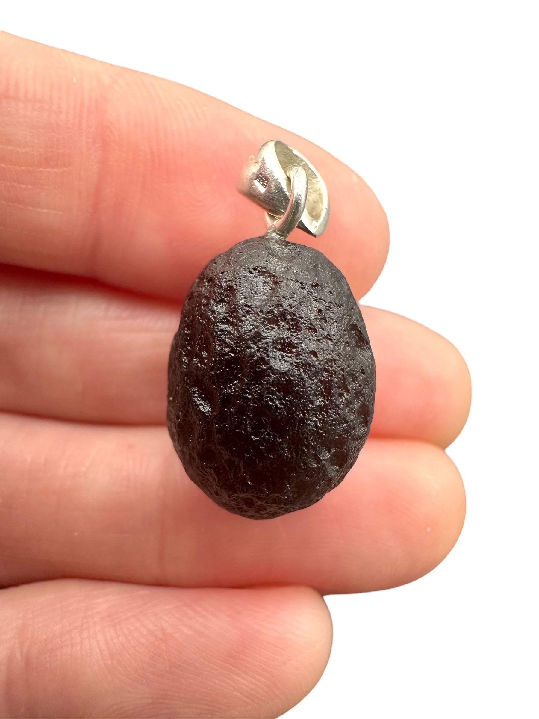 Silver colombianite pendant - SP/K033