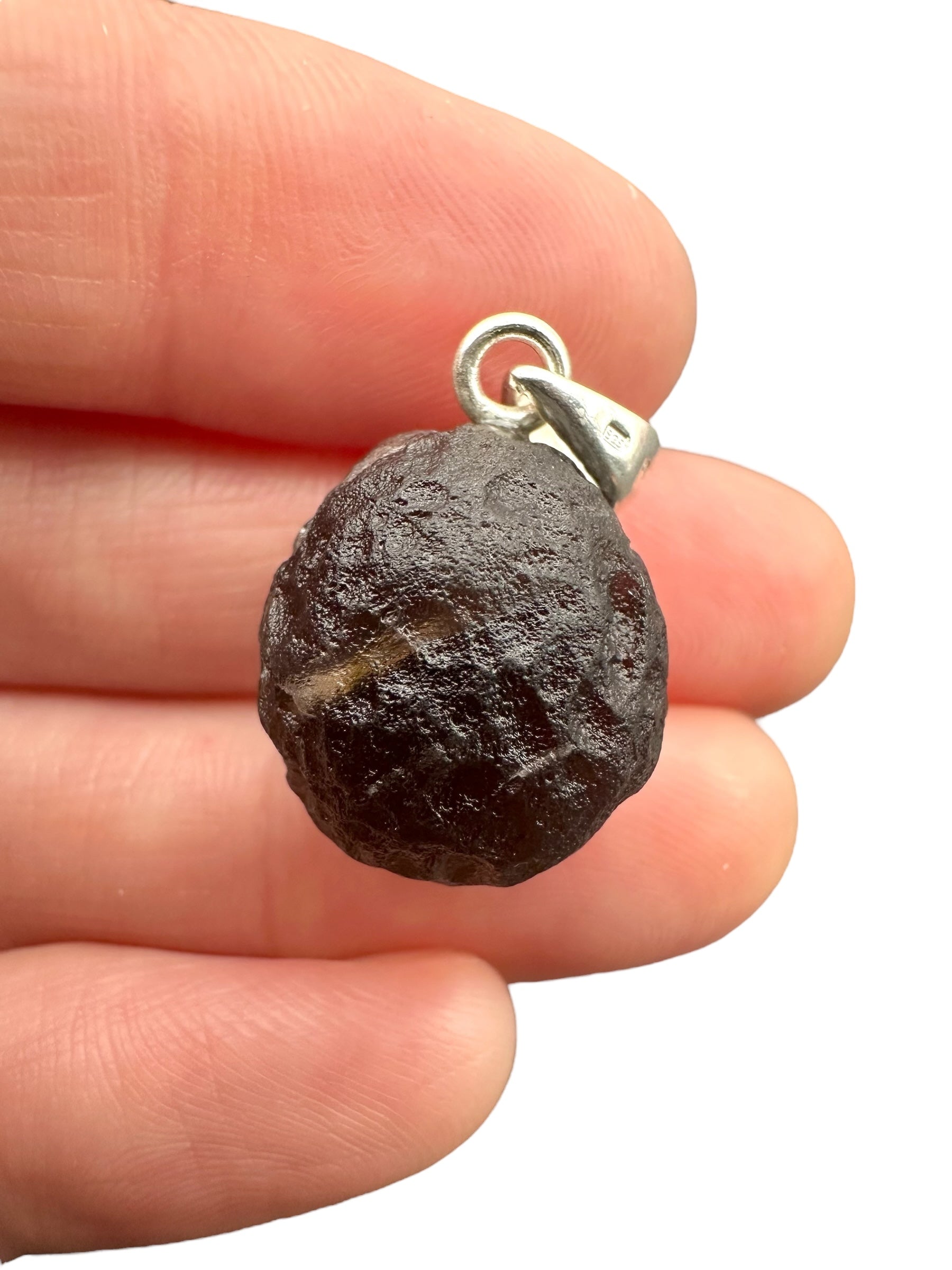 Silver colombianite pendant - SP/K036