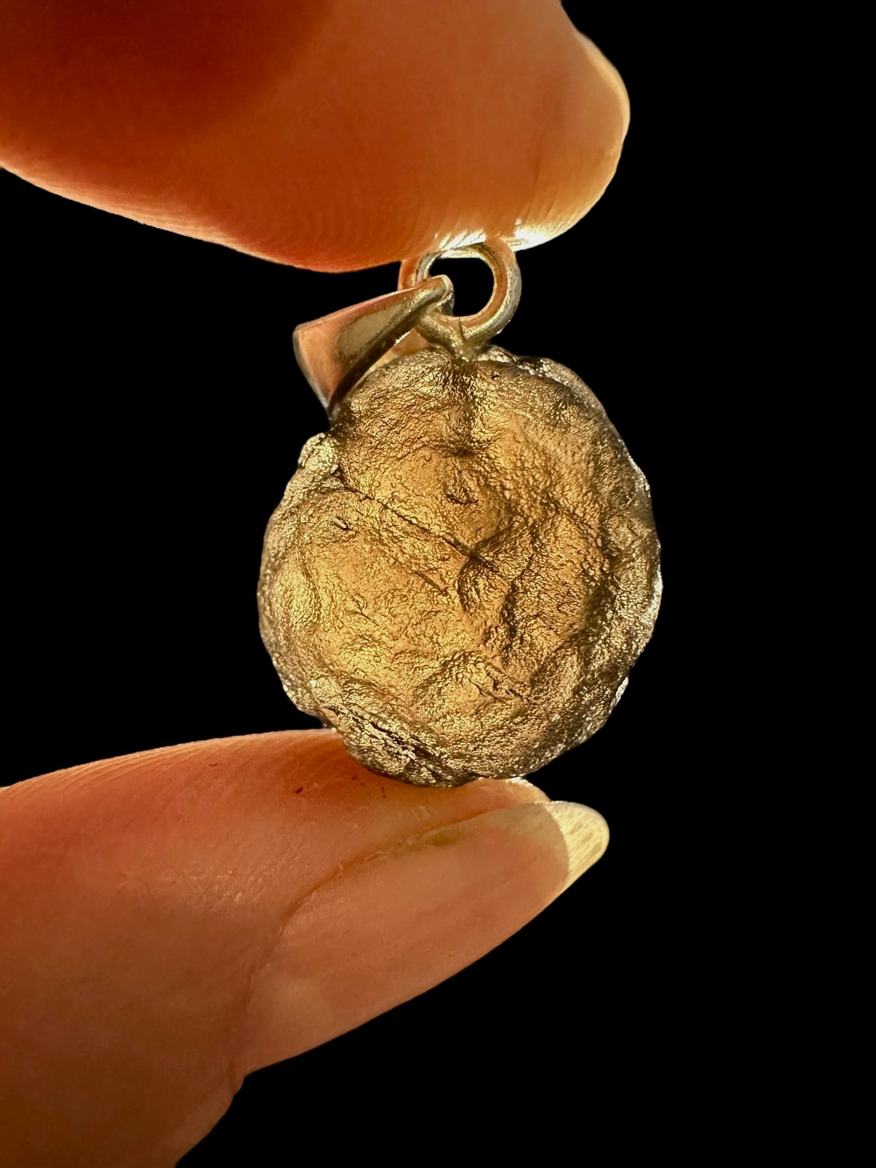Silver colombianite pendant - SP/K036
