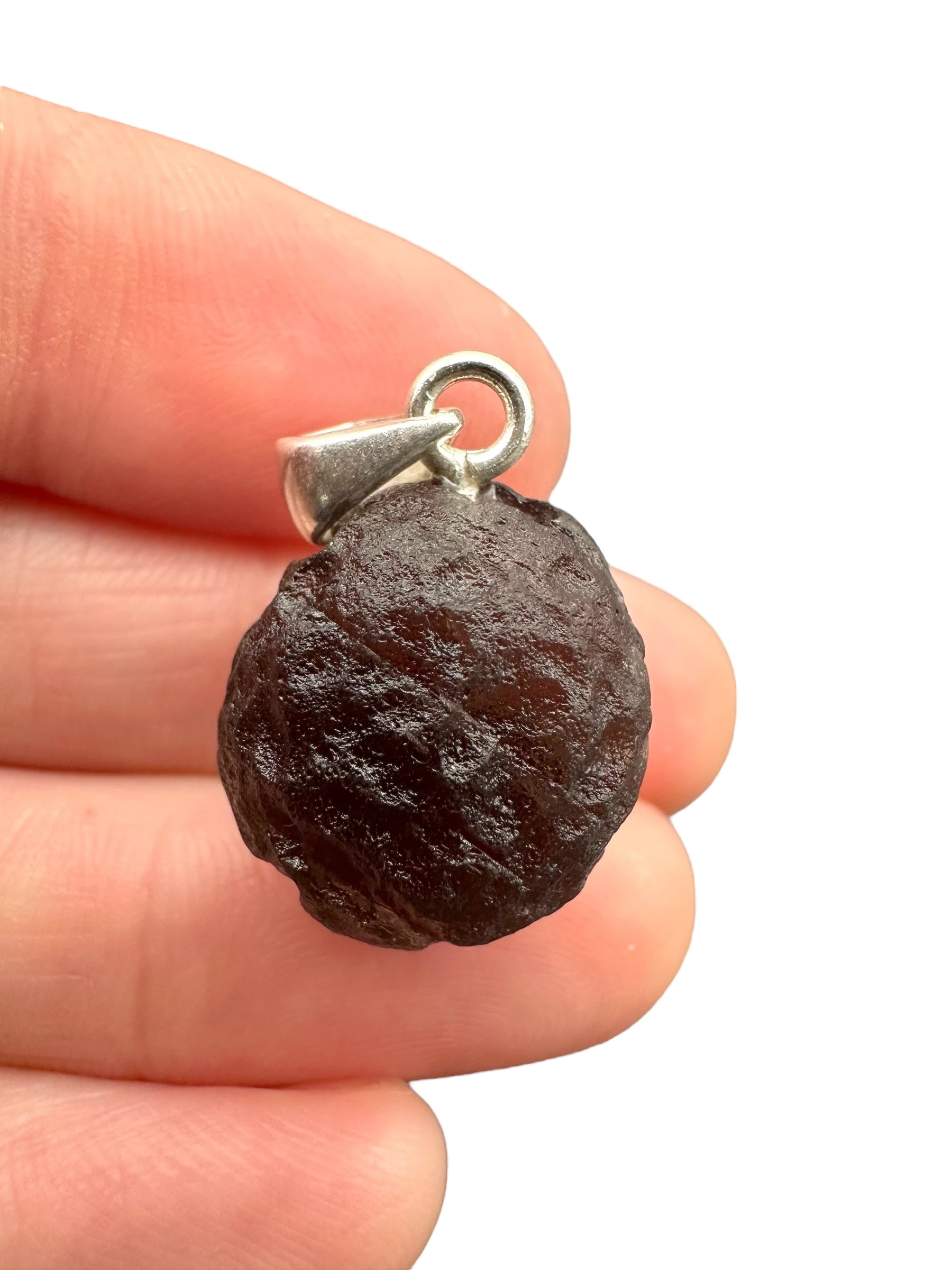 Silver colombianite pendant