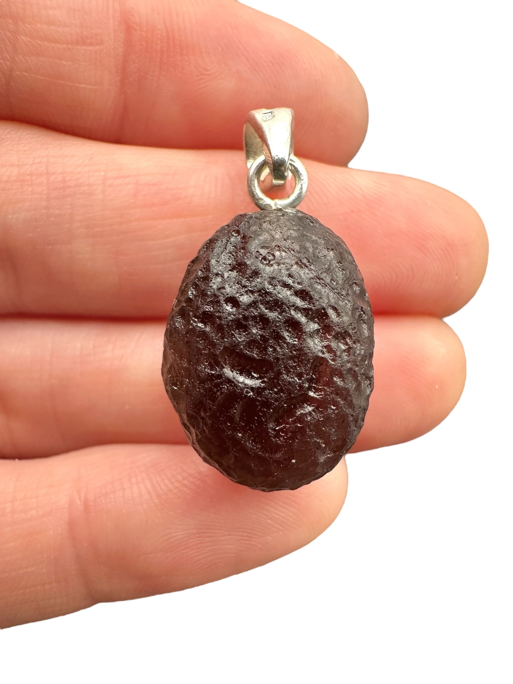 Silver colombianite pendant - SP/K037