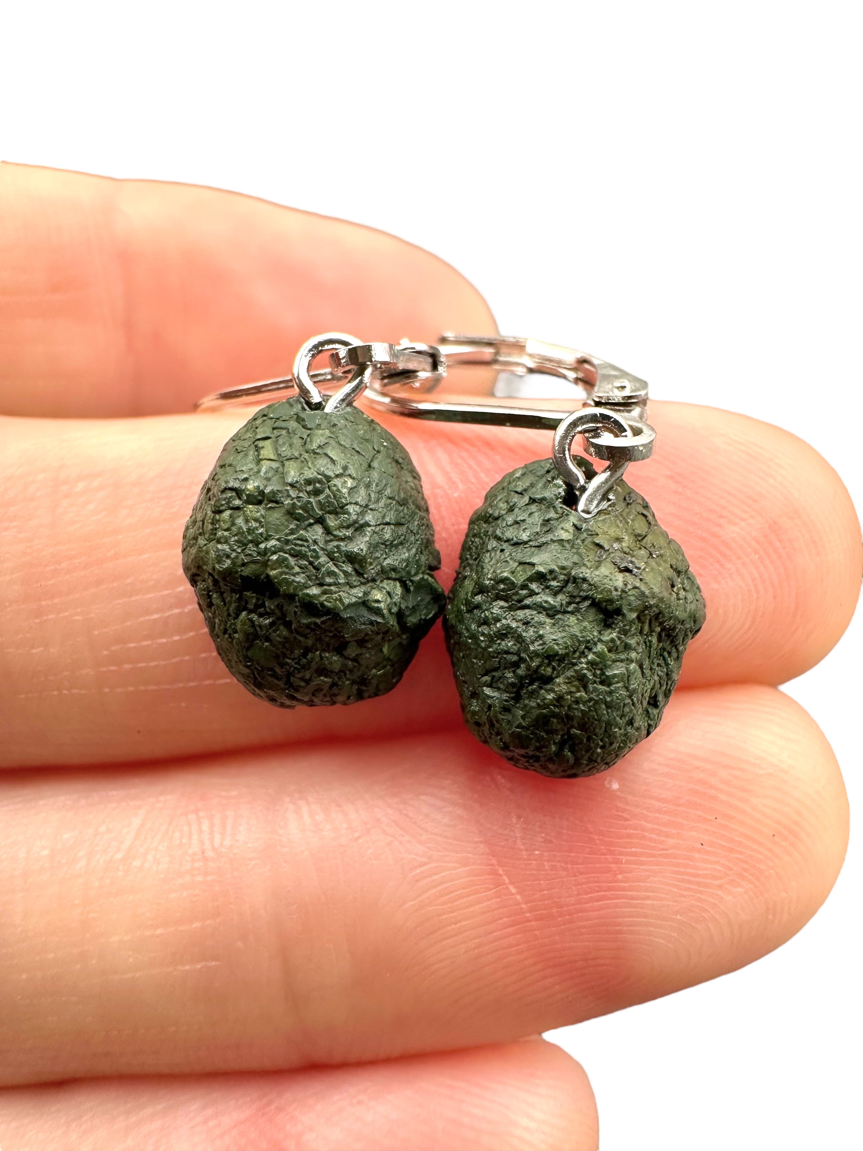 Silver agate minigeode earrings - SP/A019