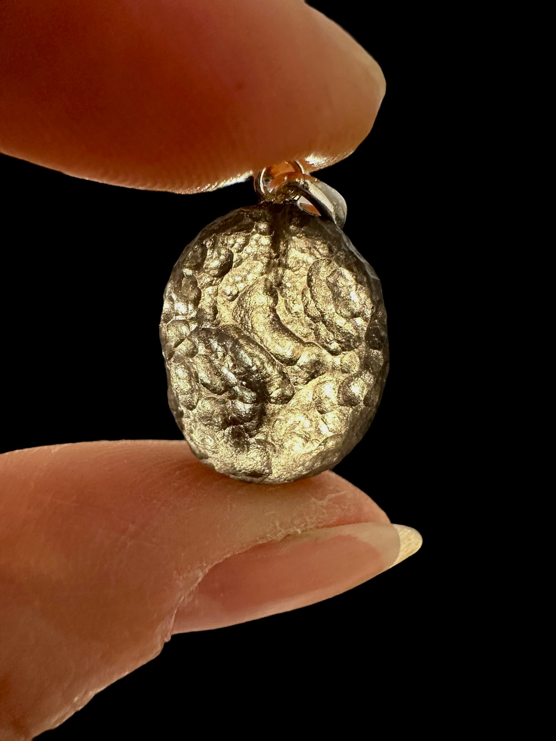 Silver colombianite pendant - SP/K042