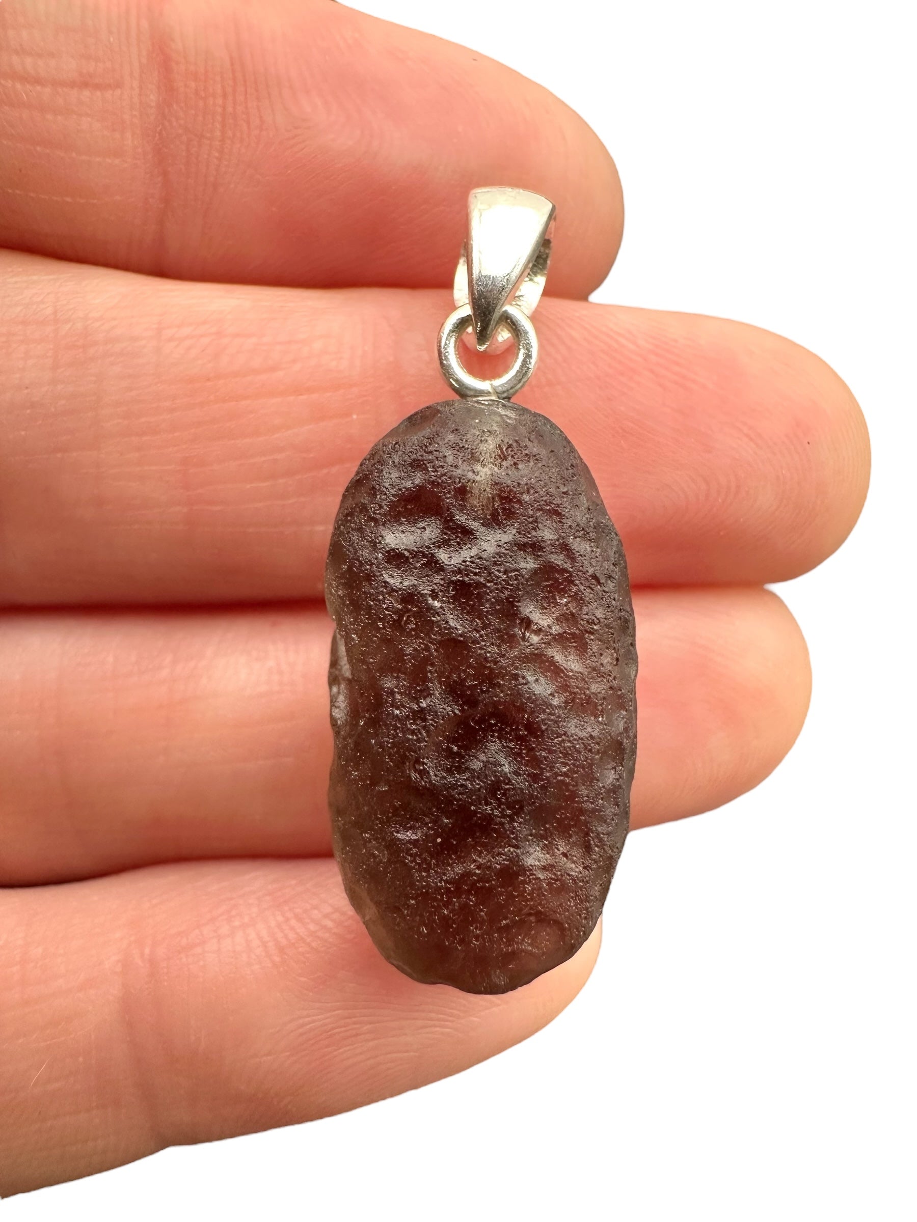 Silver colombianite pendant