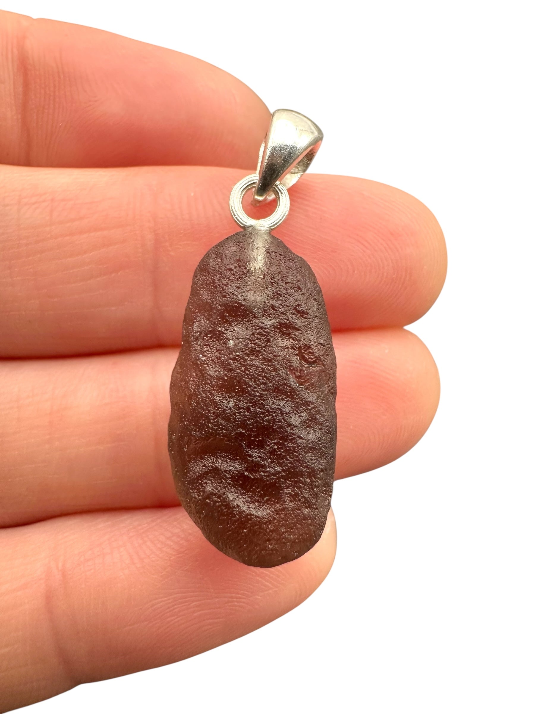 Silver colombianite pendant