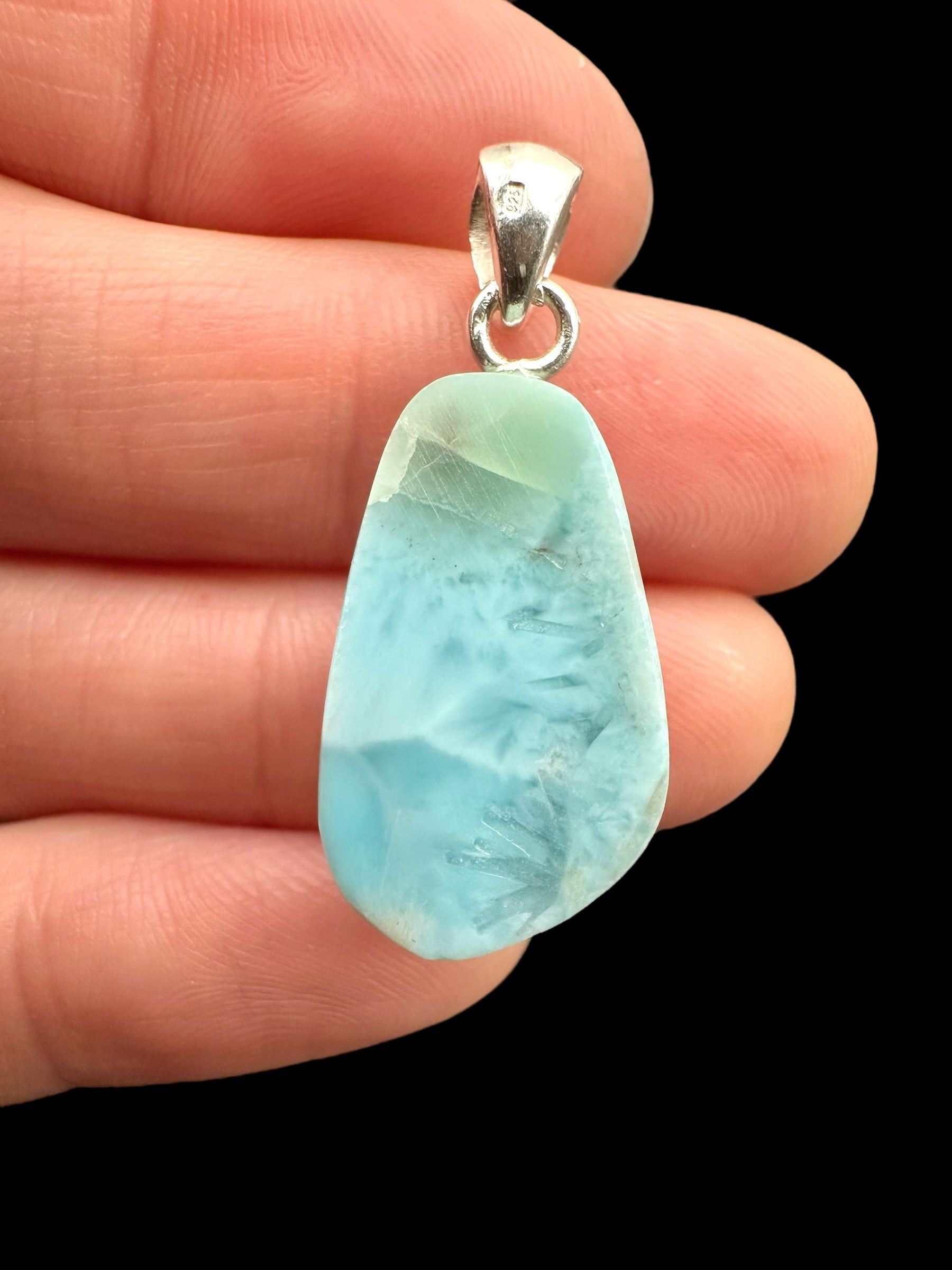 Silver larimar pendant – Dominican Republic - SP/LA003