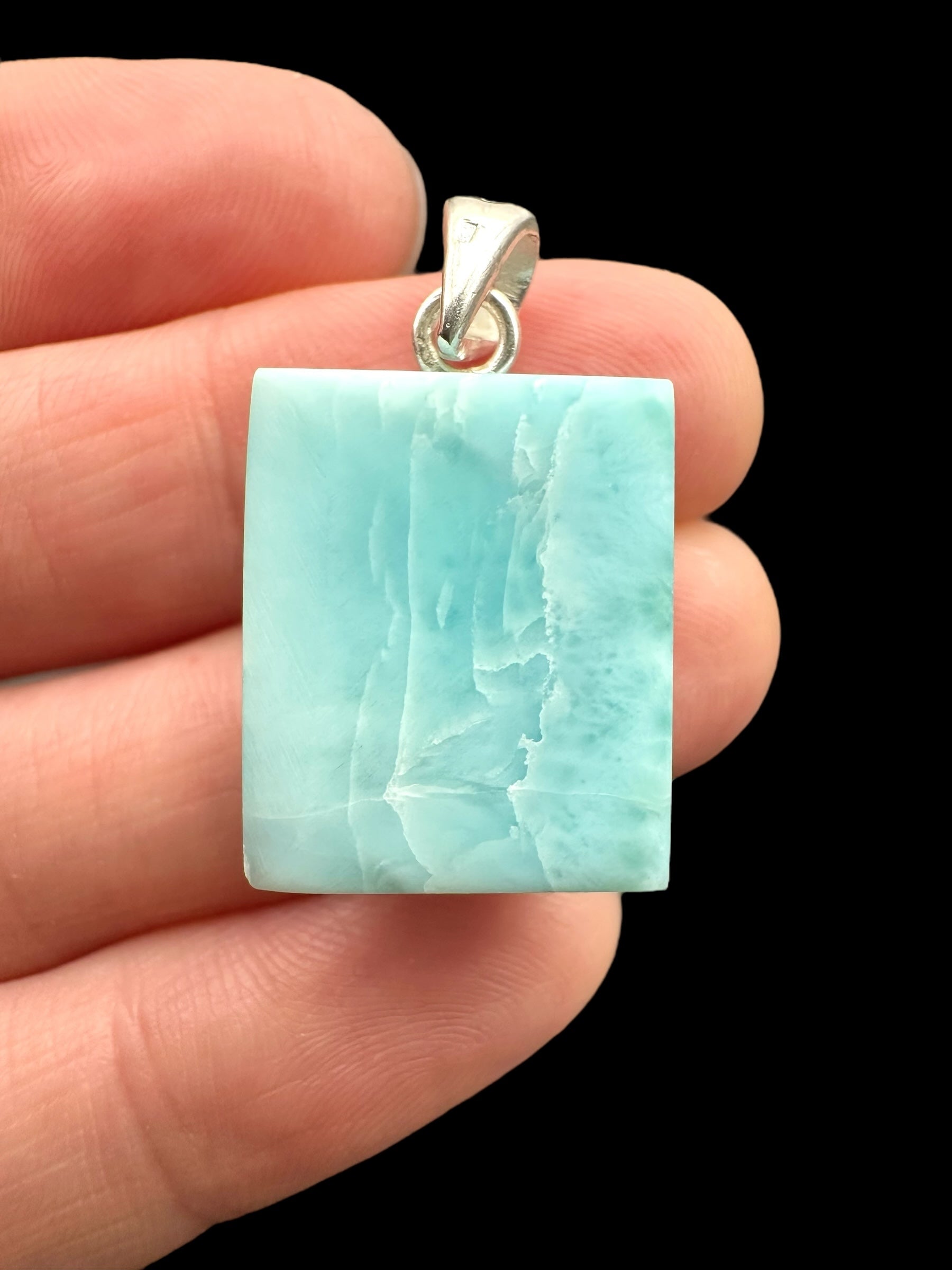 Silver larimar pendant – Dominican Republic - SP/LA004