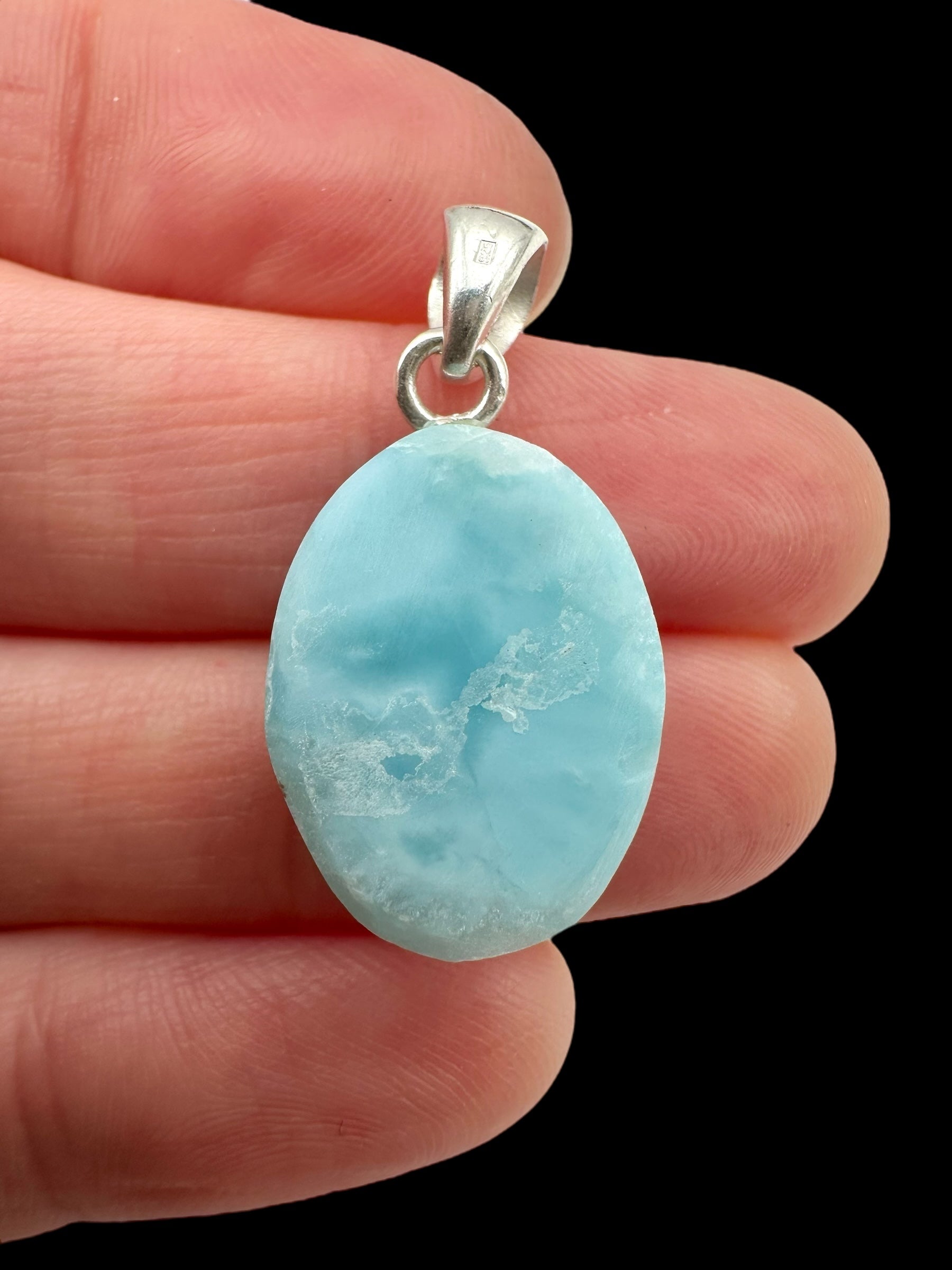 Silver larimar pendant – Dominican Republic - SP/LA007