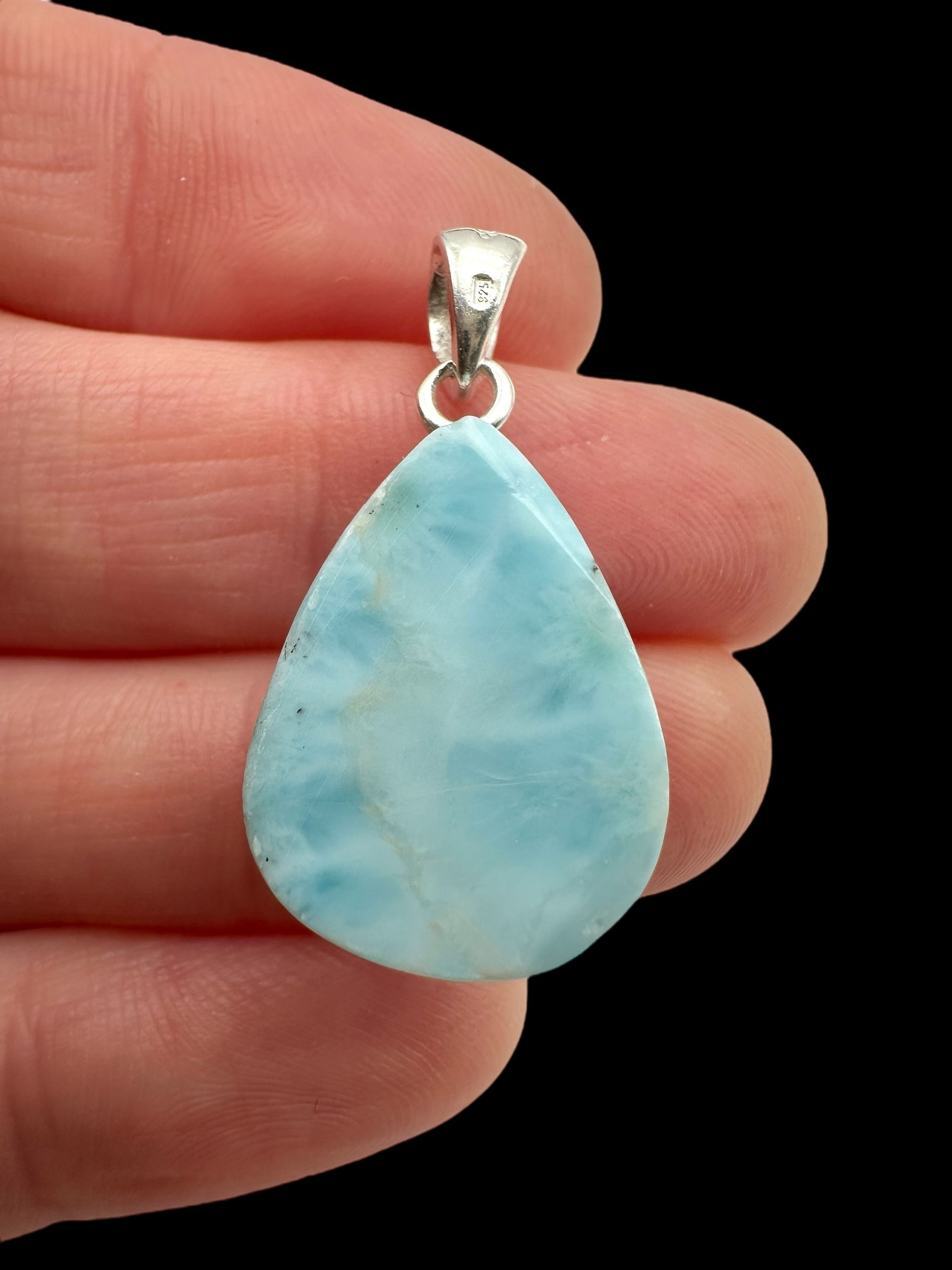 Silver larimar pendant – Dominican Republic - SP/LA008