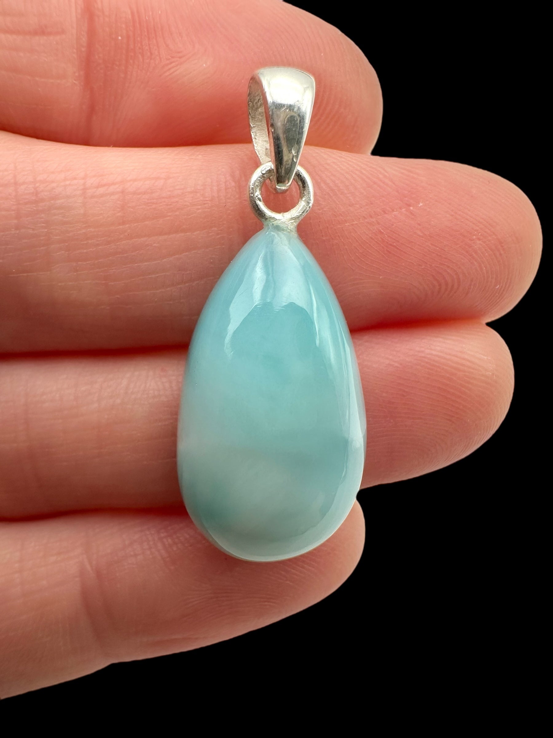 Silver larimar pendant – Dominican Republic