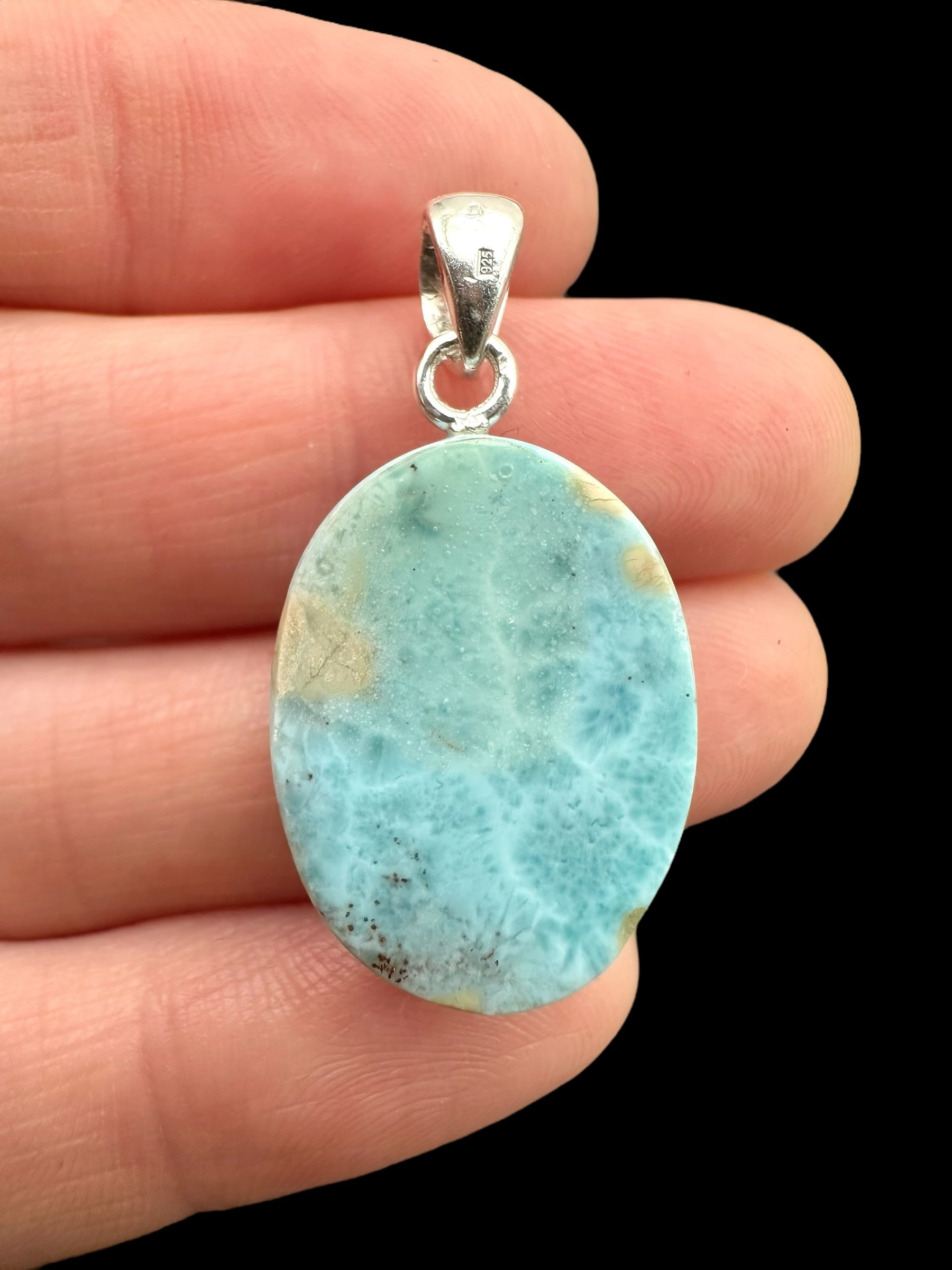 Silver larimar pendant – Dominican Republic - SP/LA013