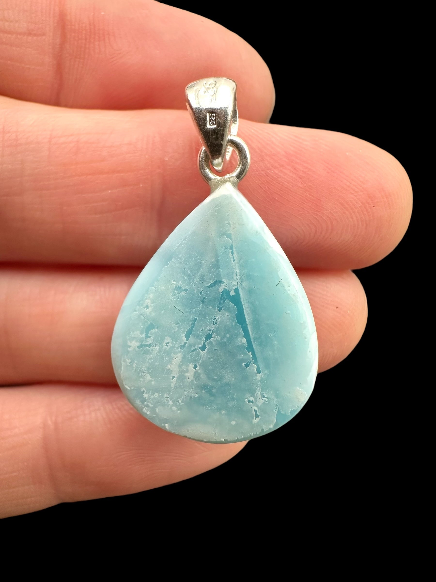 Silver larimar pendant – Dominican Republic - SP/LA014