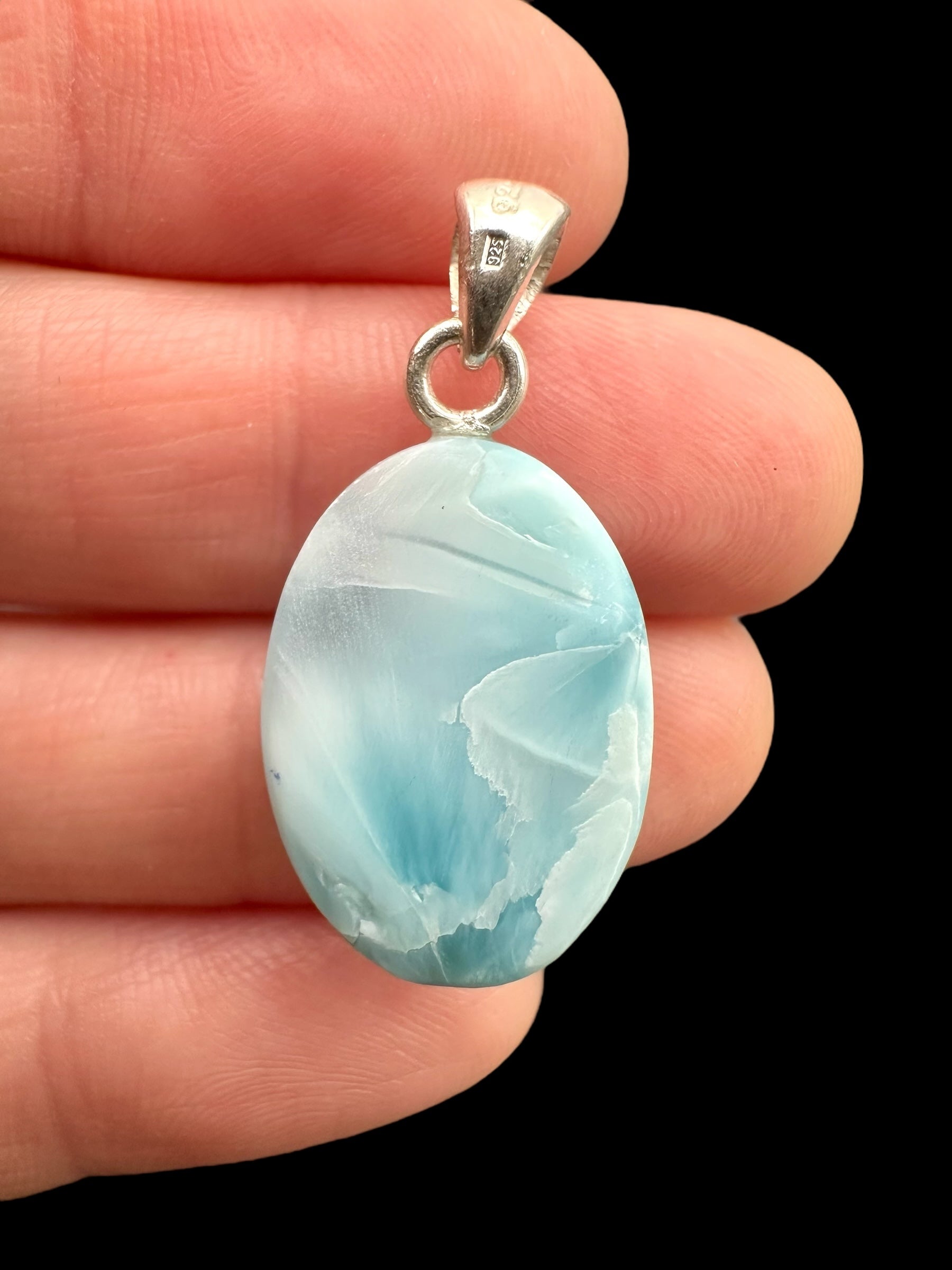 Silver larimar pendant – Dominican Republic - SP/LA015