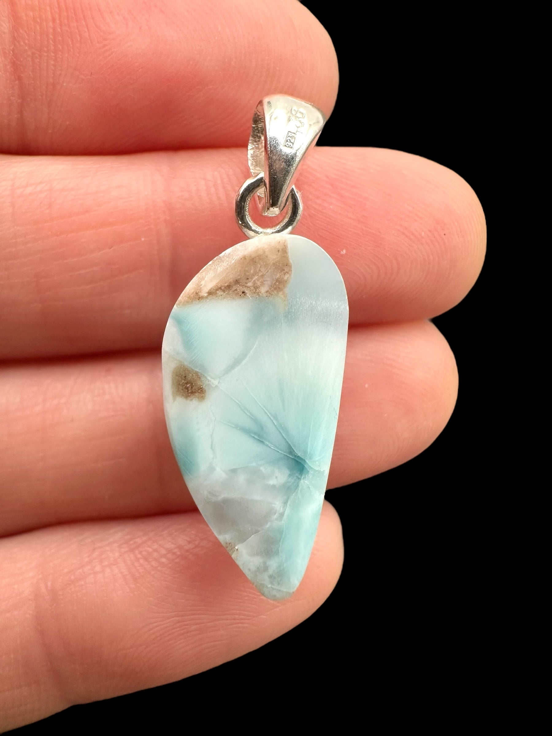 Silver larimar pendant – Dominican Republic - SP/LA016