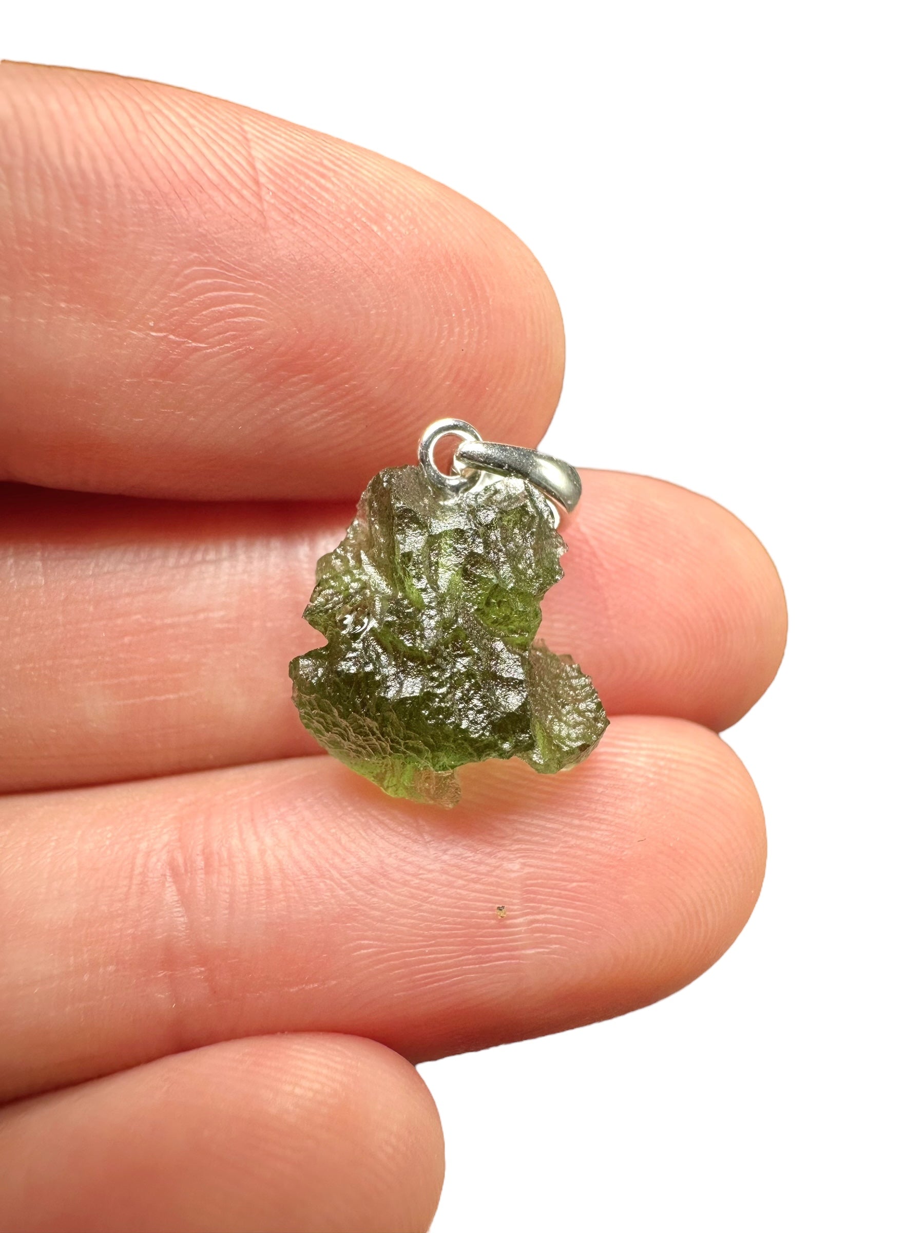 Silver moldavite pendant 1,3g - SP/V384